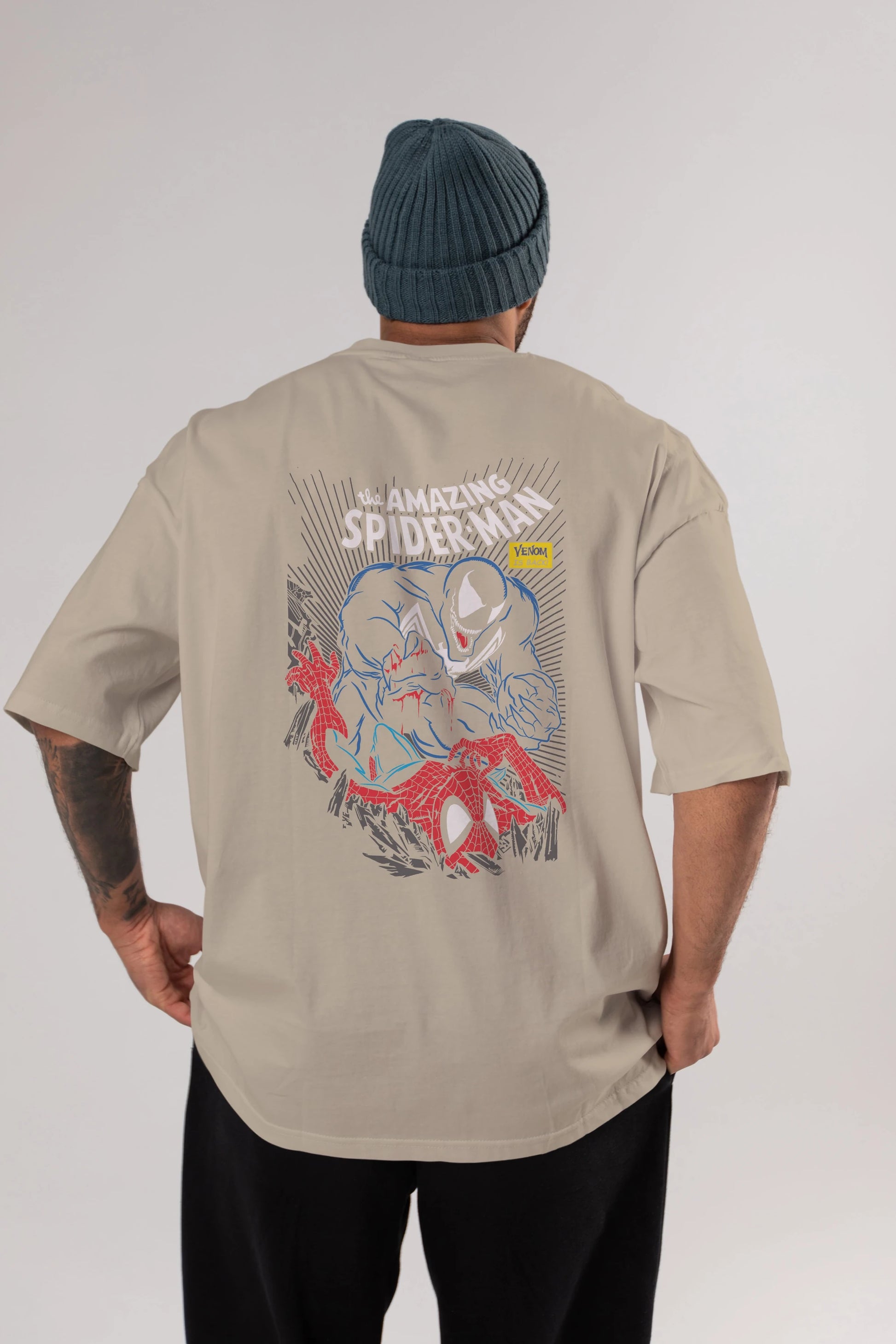 Venom (19) Arka Baskılı Oversize t-shirt Erkek Kadın Unisex %100 Pamuk Bisiklet Yaka tişort