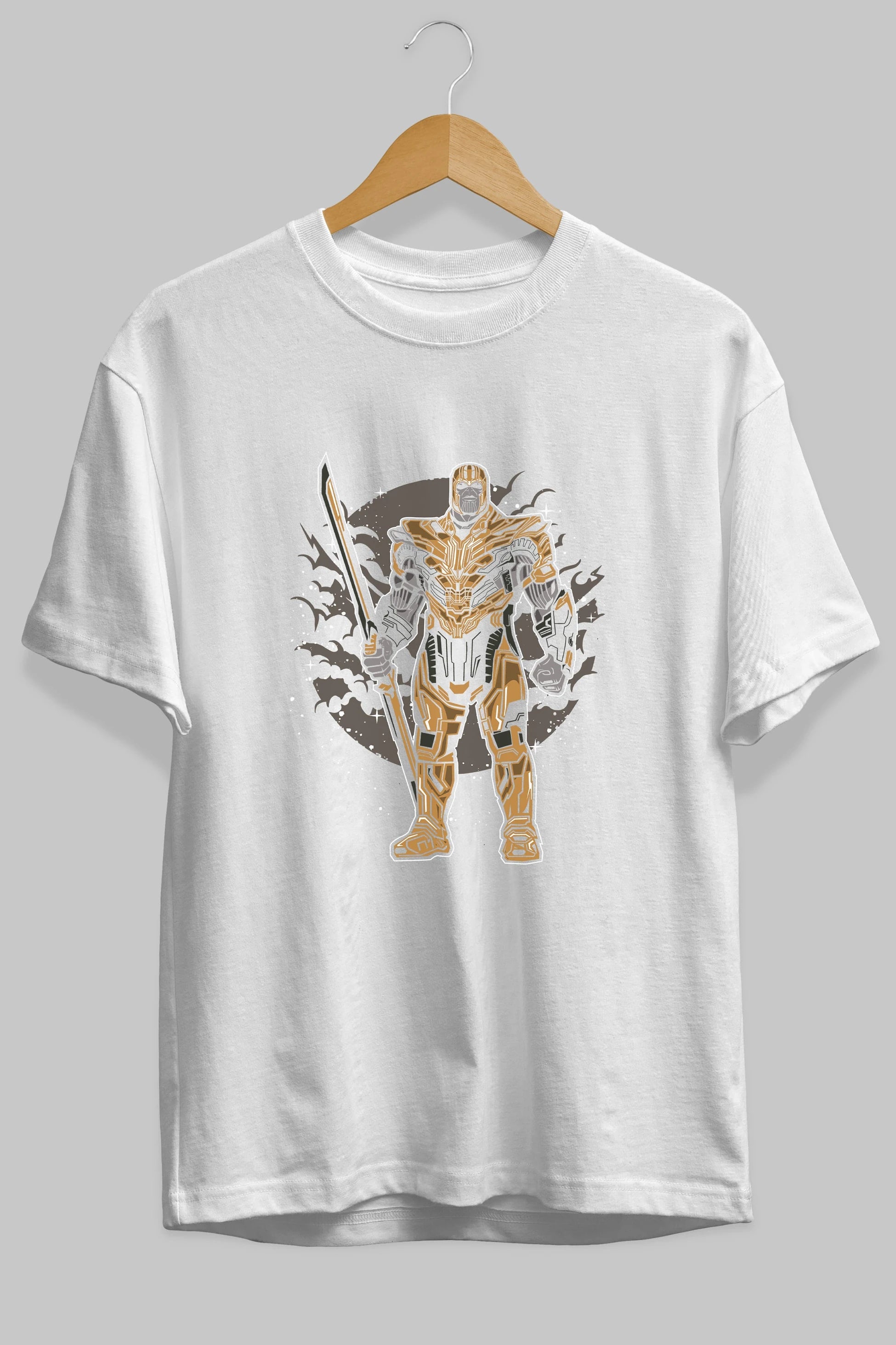 Thanos Ön Baskılı Oversize t-shirt Erkek Kadın Unisex %100 Pamuk tişort