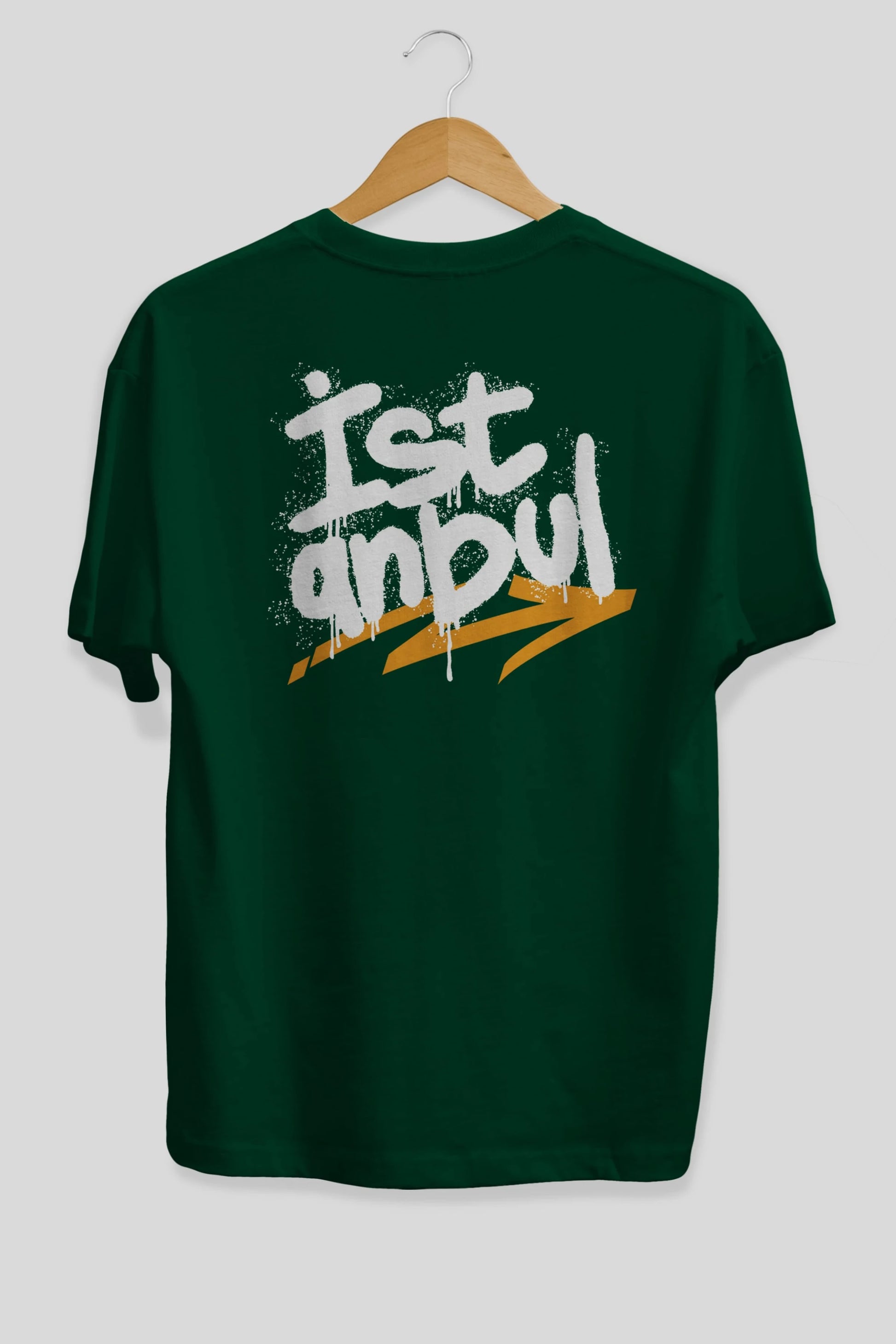 istanbul Yazılı Arka Baskılı Oversize t-shirt Erkek Kadın Unisex