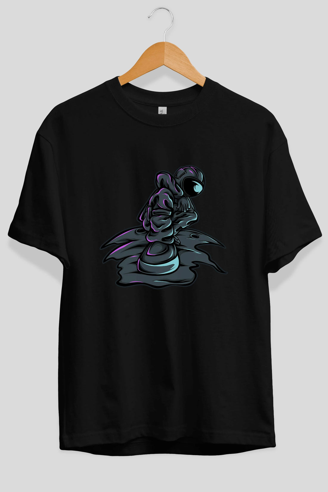 Stylish Astronaut Ön Baskılı Oversize t-shirt Erkek Kadın Unisex