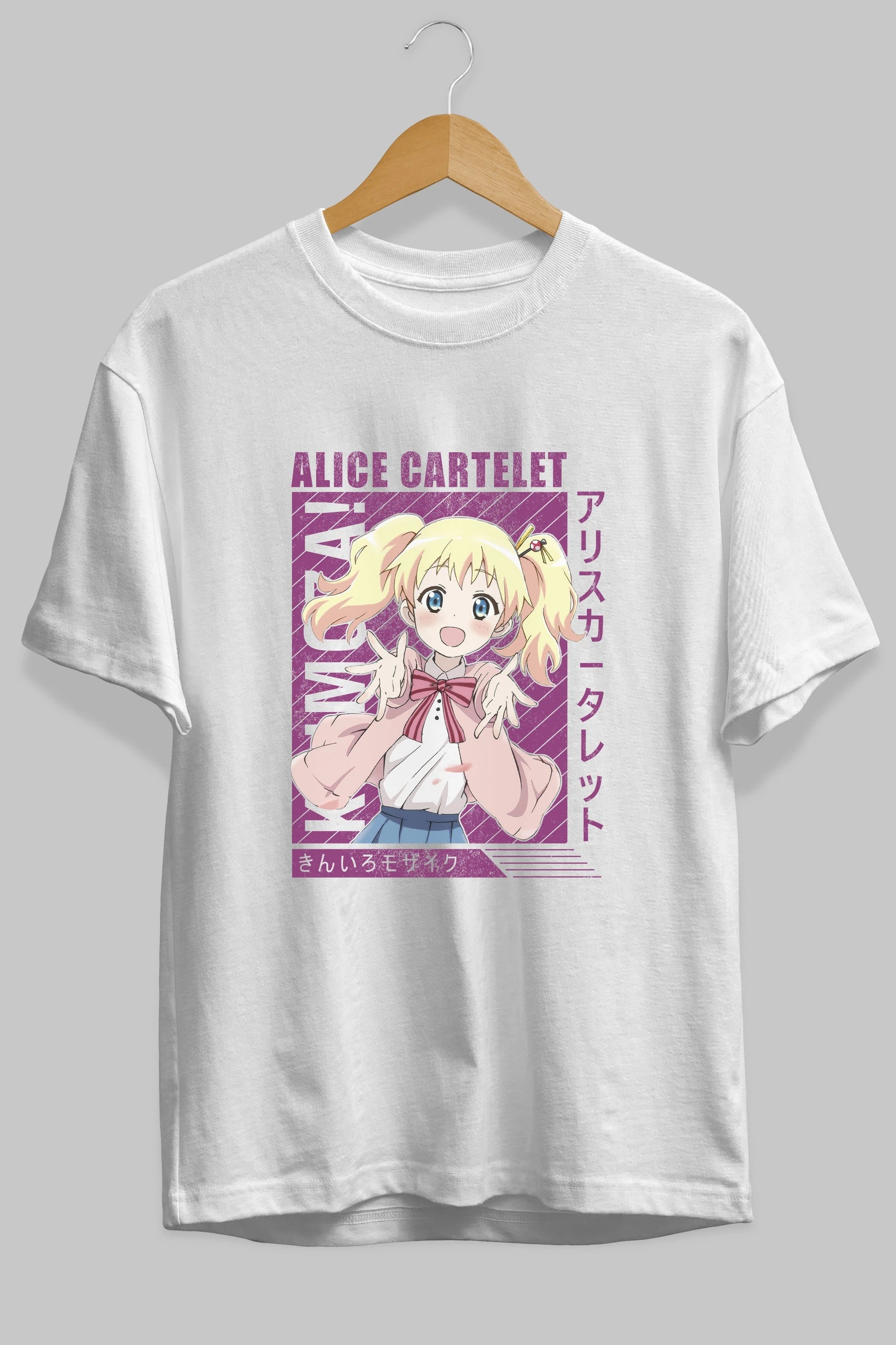 Alice Cartelet 12 Anime Ön Baskılı Oversize t-shirt %100 pamuk Erkek Kadın Unisex