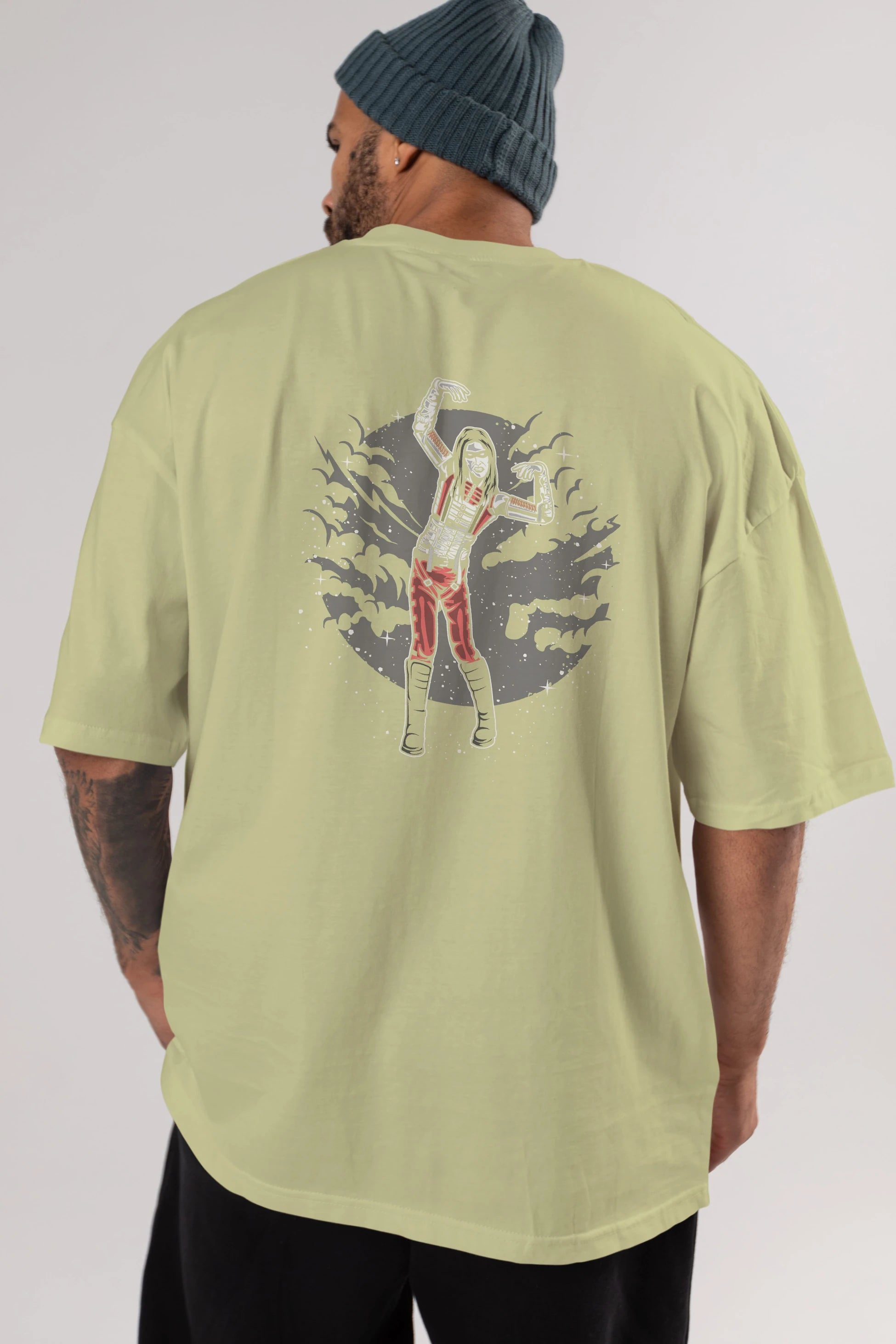 Marilyn Manson Arka Baskılı Oversize t-shirt Erkek Kadın Unisex %100 Pamuk