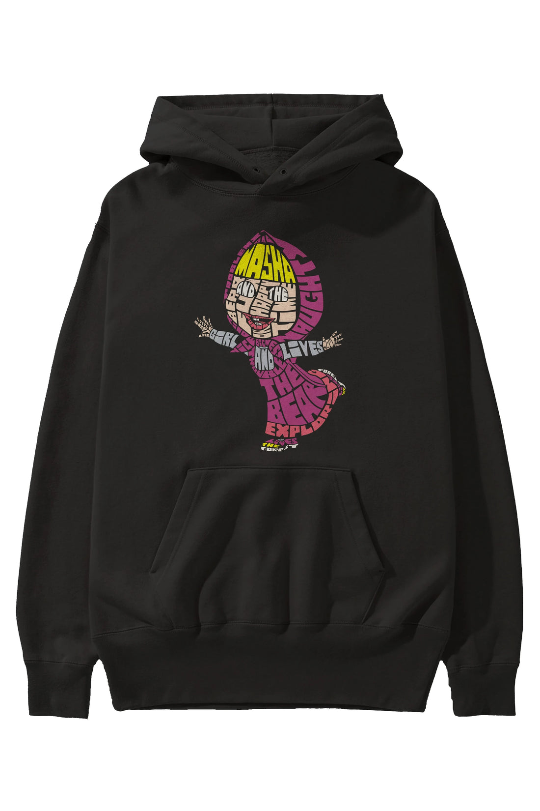 Masha And The Bear Ön Baskılı Hoodie Oversize Kapüşonlu Sweatshirt Erkek Kadın Unisex