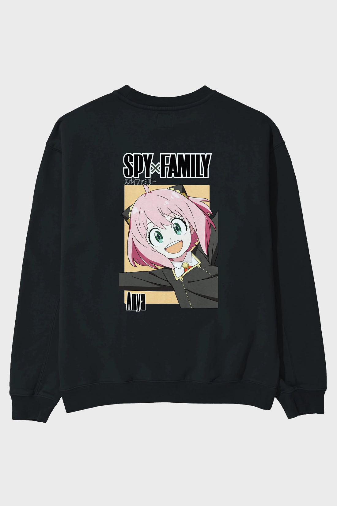 SPY X FAMILY Anya Anime Arka Baskılı Oversize Sweatshirt Erkek Kadın Unisex