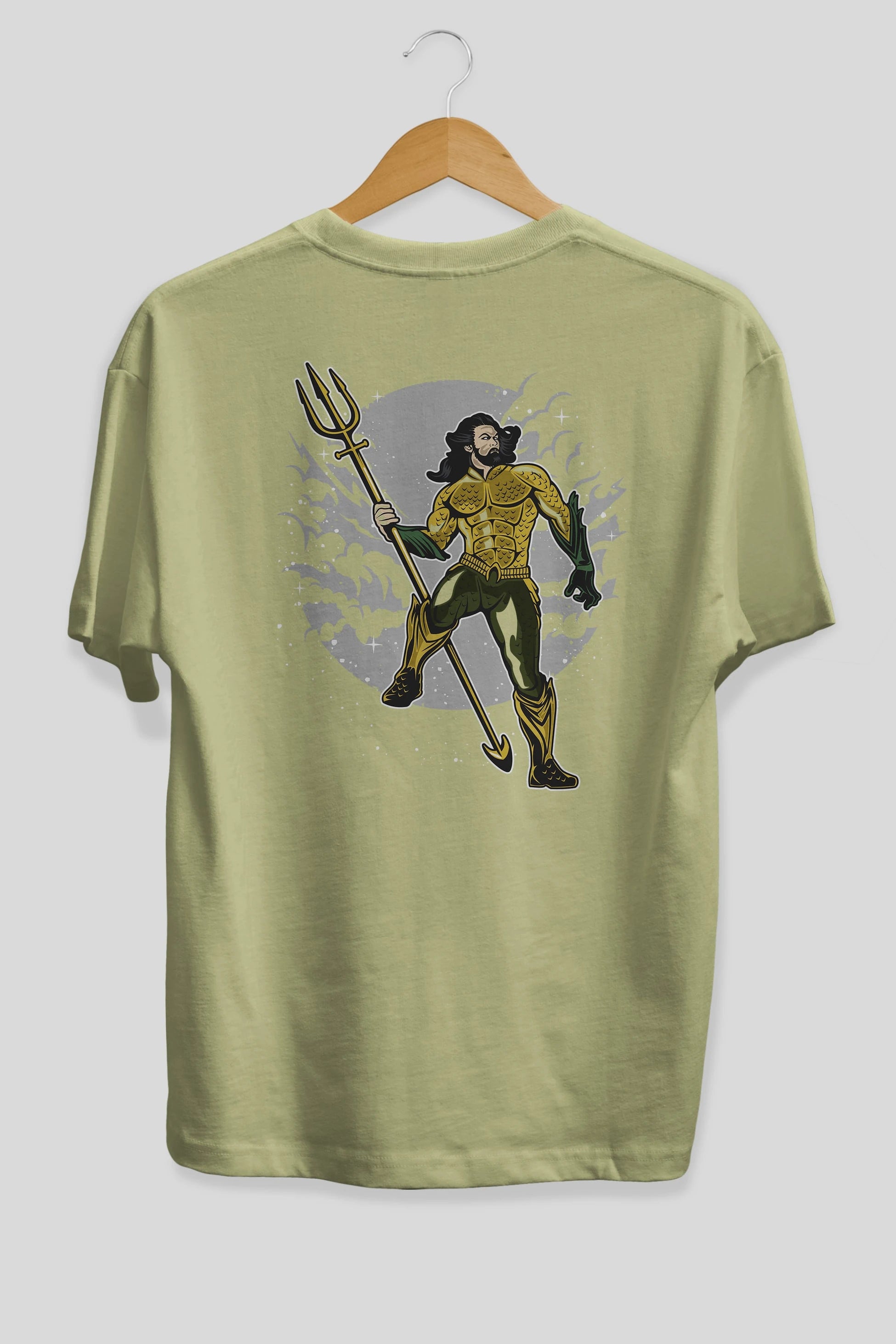 AQUAMAN Arka Baskılı Oversize t-shirt Erkek Kadın Unisex %100 Pamuk
