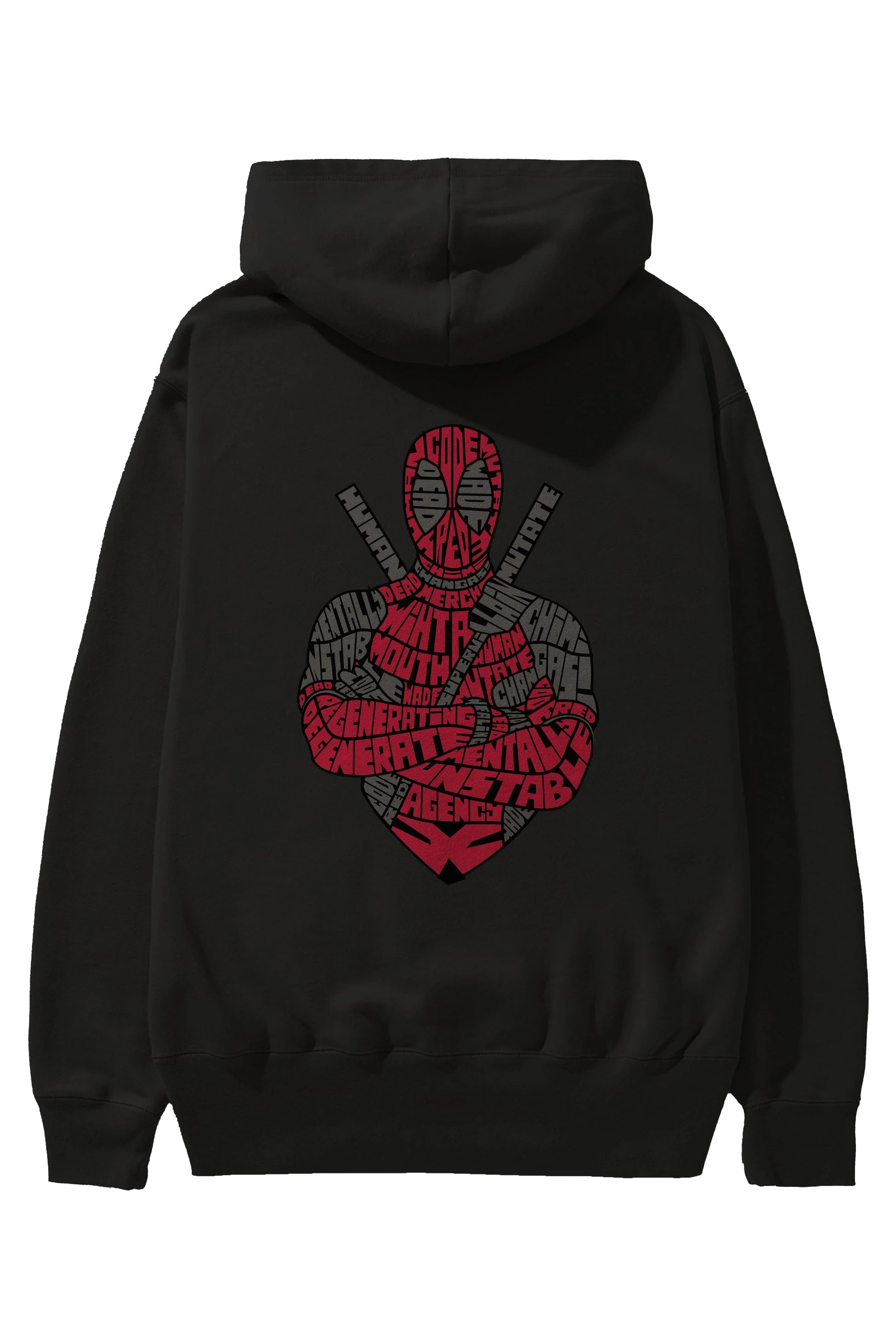 Dead Red Arka Baskılı Hoodie Oversize Kapüşonlu Sweatshirt Erkek Kadın Unisex
