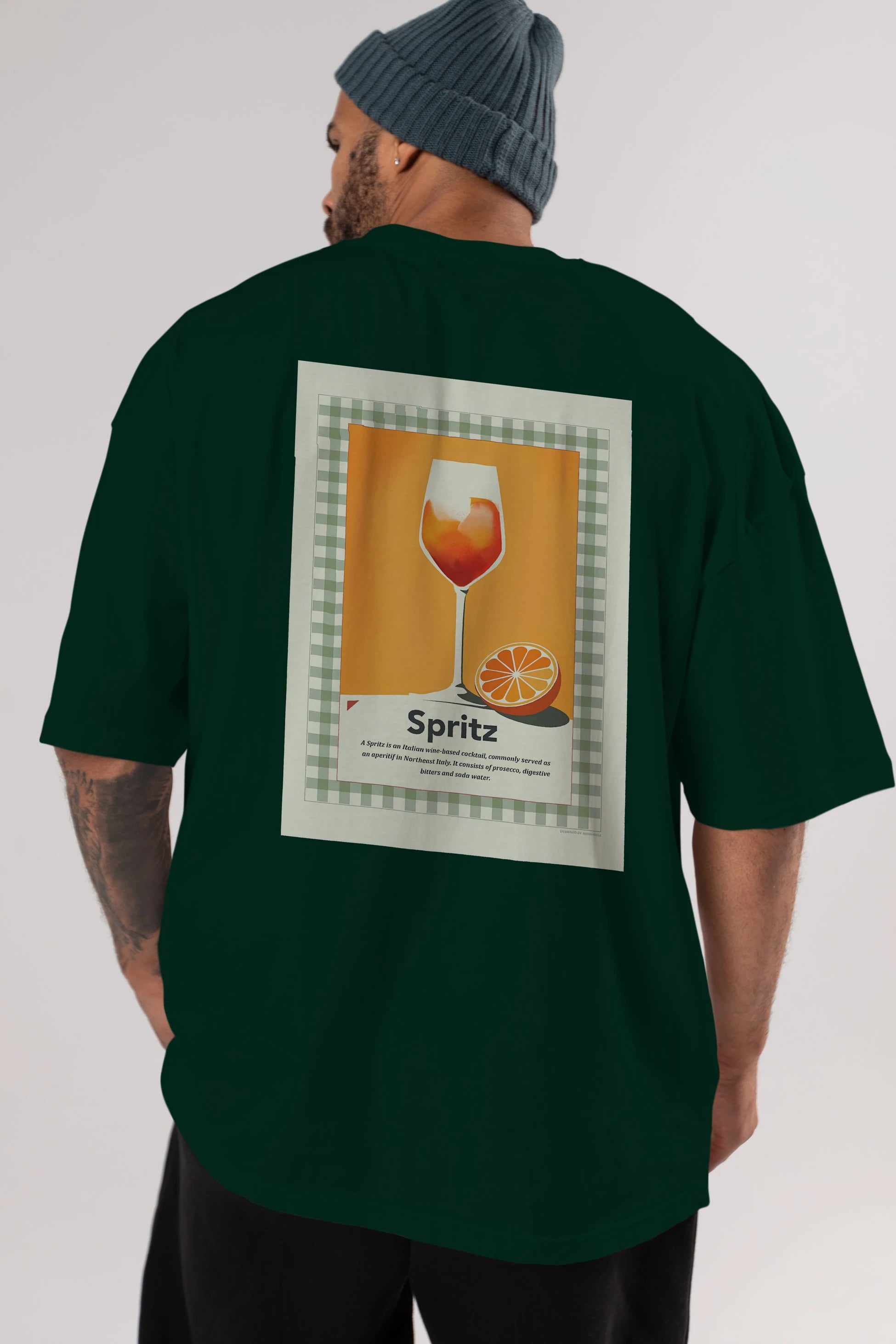 Aperol Spritz 5 Arka Baskılı Oversize t-shirt Erkek Kadın Unisex %100 Pamuk Bisiklet Yaka tişort