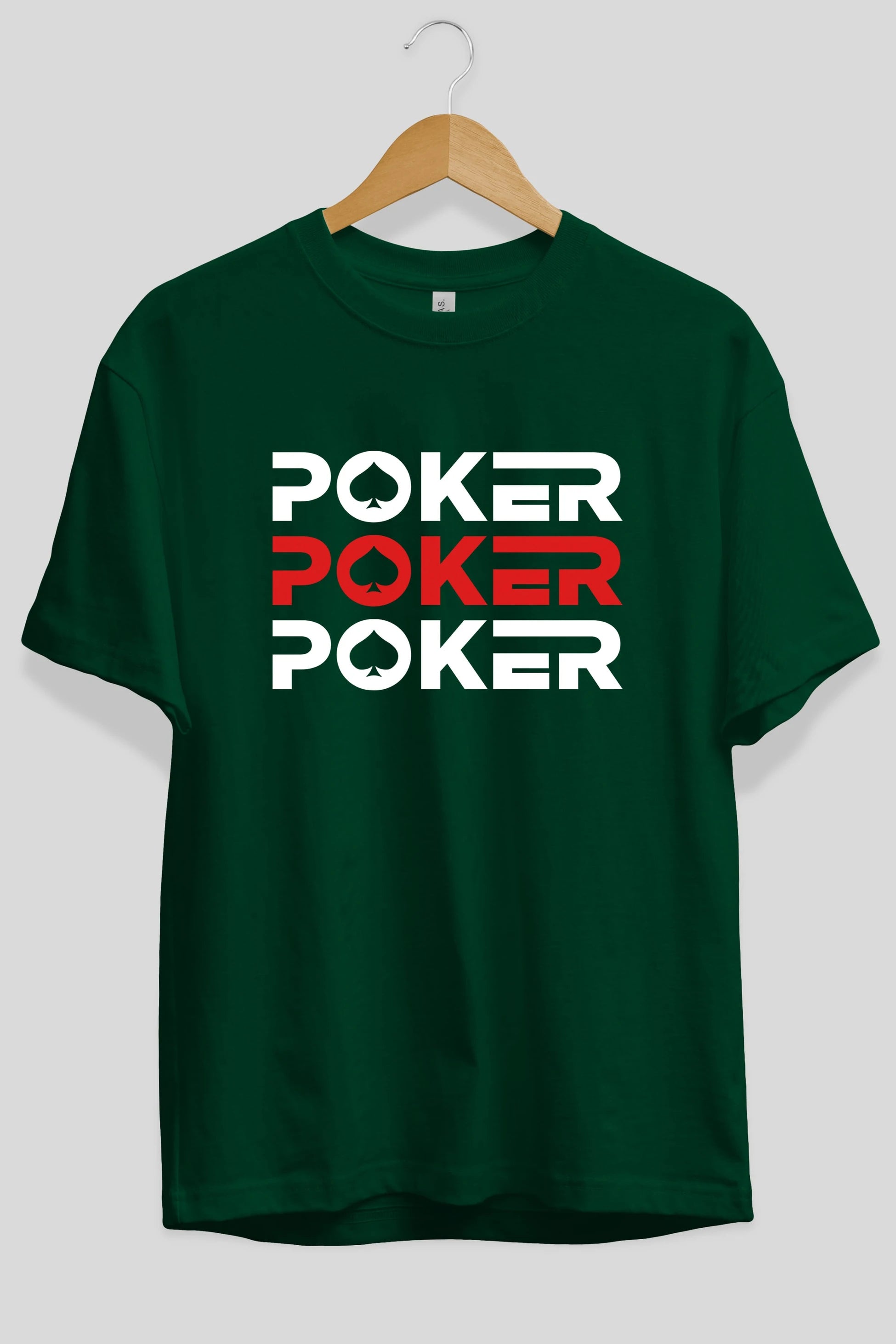 Poker Ön Baskılı Oversize t-shirt Erkek Kadın Unisex