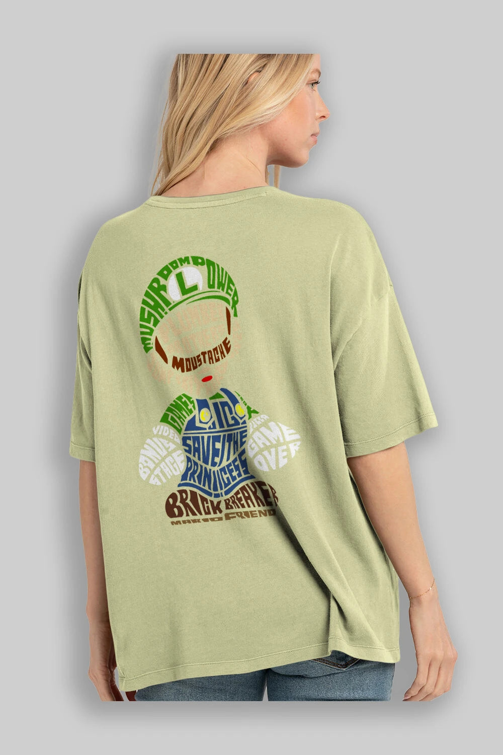Plumber Brothers Arka Baskılı Oversize t-shirt %100 pamuk Erkek Kadın Unisex