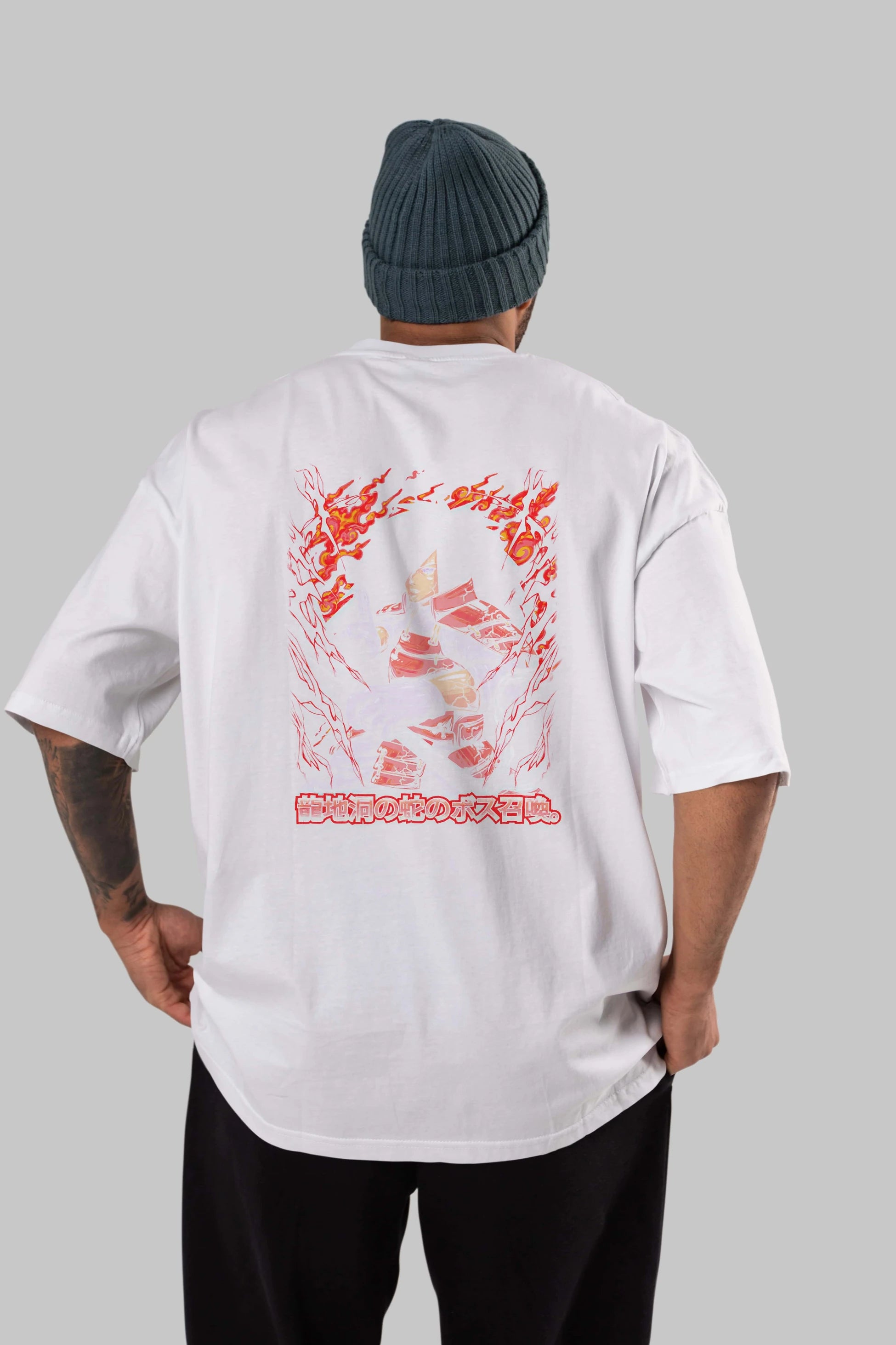 NARUTO (12) Anime Arka Baskılı Oversize t-shirt Erkek Kadın Unisex