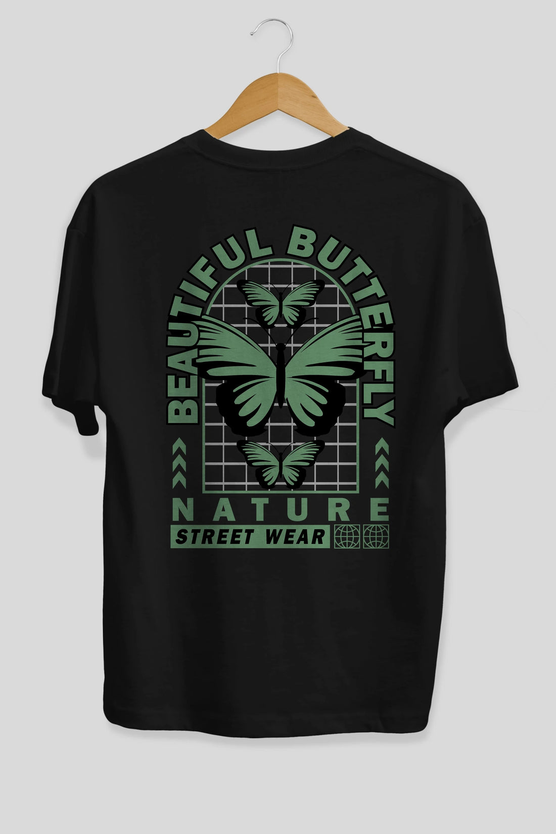 Beautiful Butterfly Arka Baskılı Oversize t-shirt Erkek Kadın Unisex