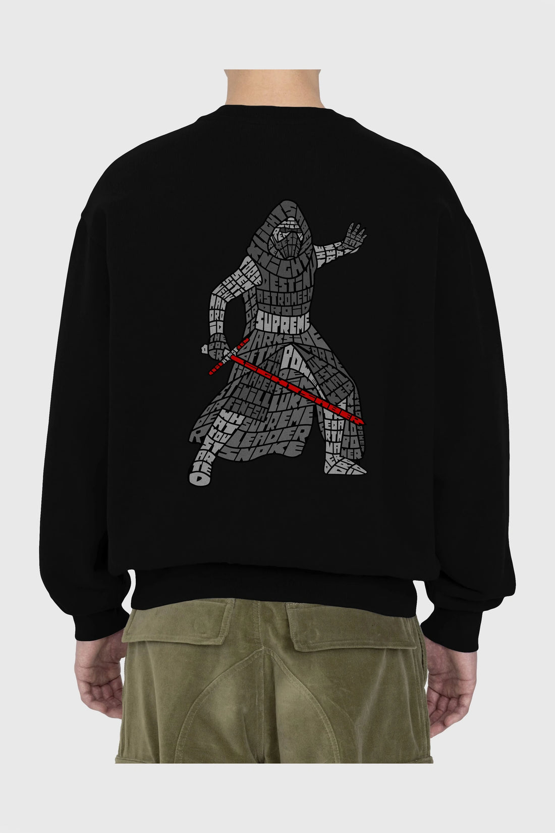 Kylo Arka Baskılı Oversize Sweatshirt Erkek Kadın Unisex