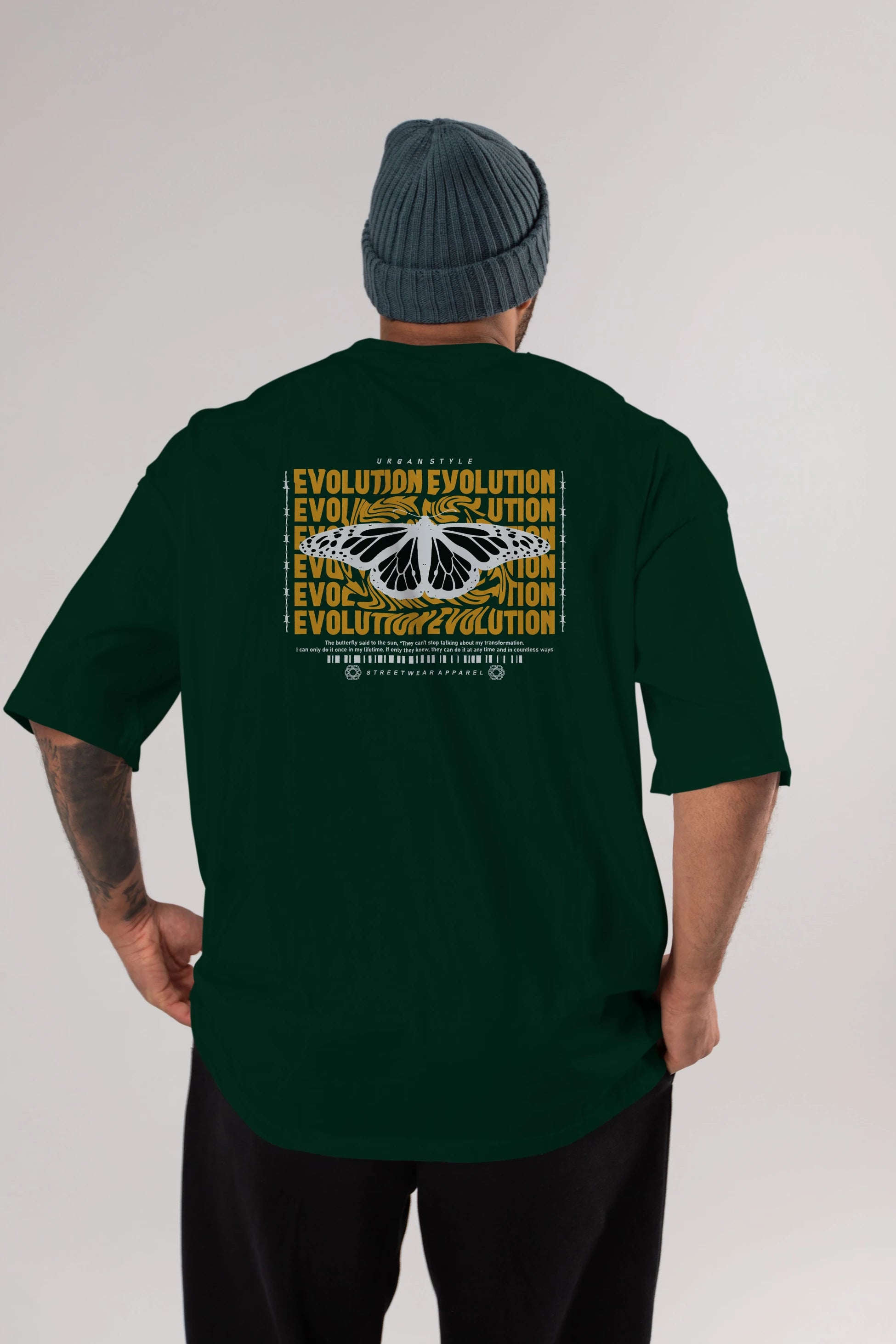 Evolution Urban Style Arka Baskılı Oversize t-shirt Erkek Kadın Unisex