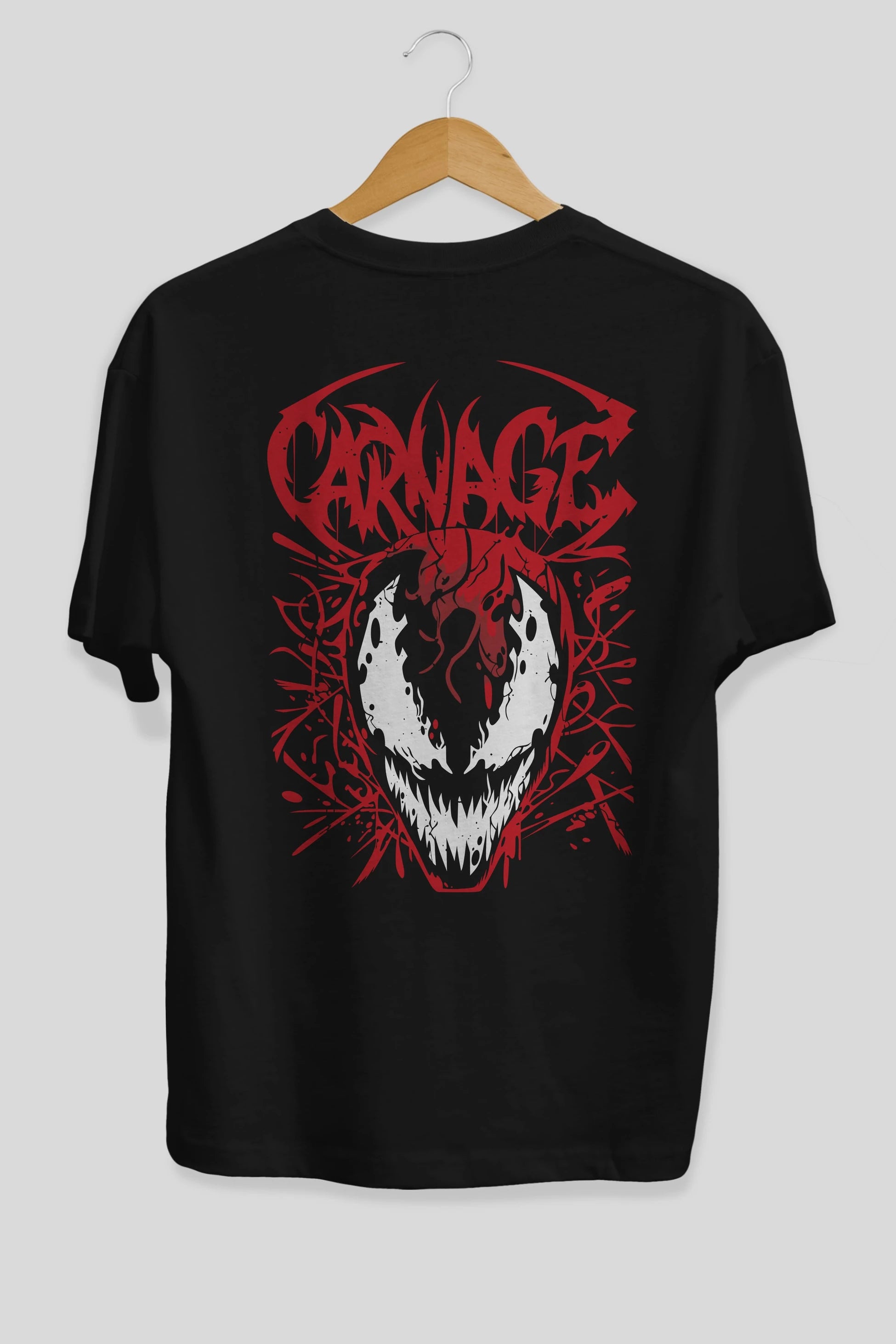 Venom (22) Arka Baskılı Oversize t-shirt Erkek Kadın Unisex %100 Pamuk Bisiklet Yaka tişort