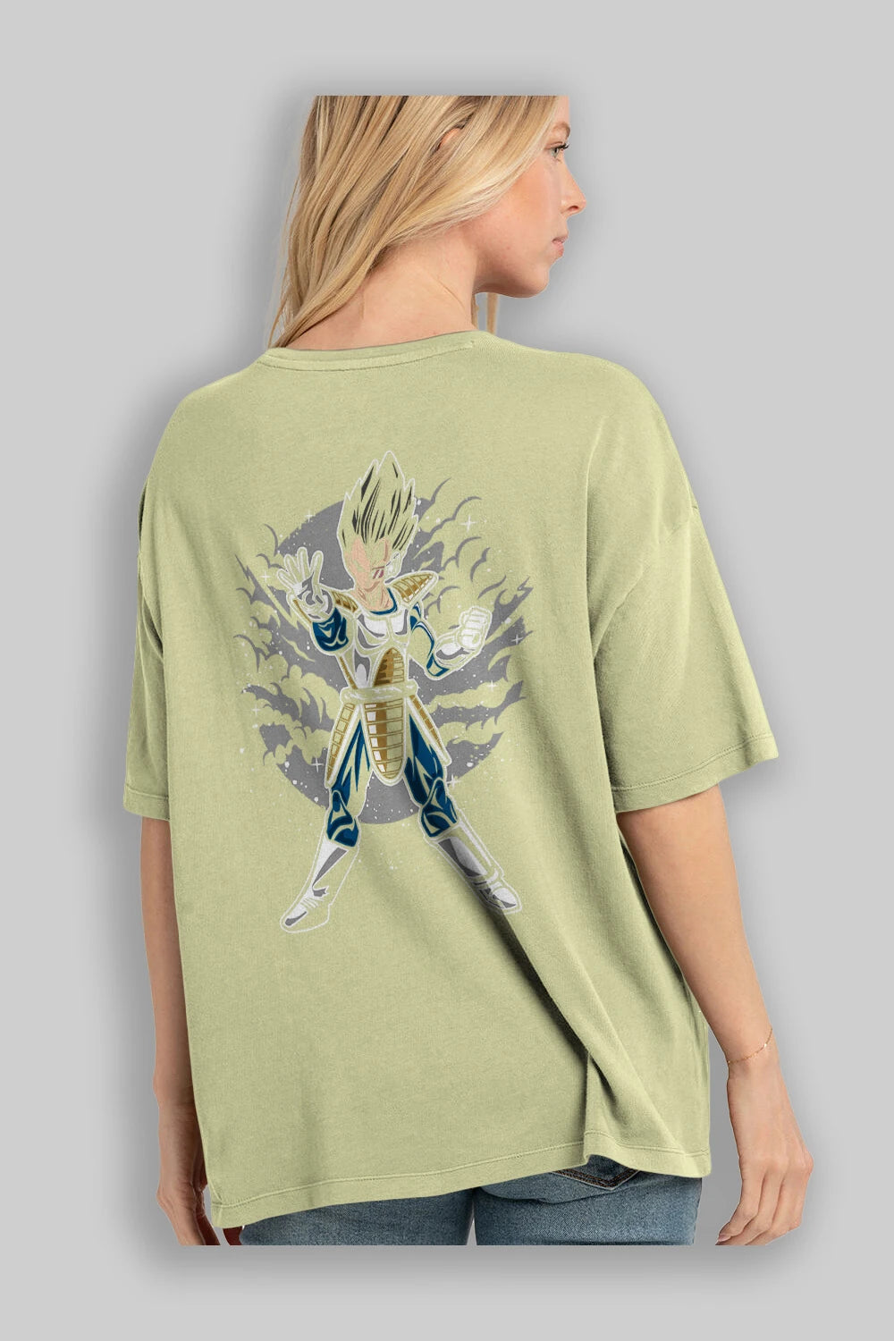 VEGETA Arka Baskılı Oversize t-shirt Erkek Kadın Unisex %100 Pamuk