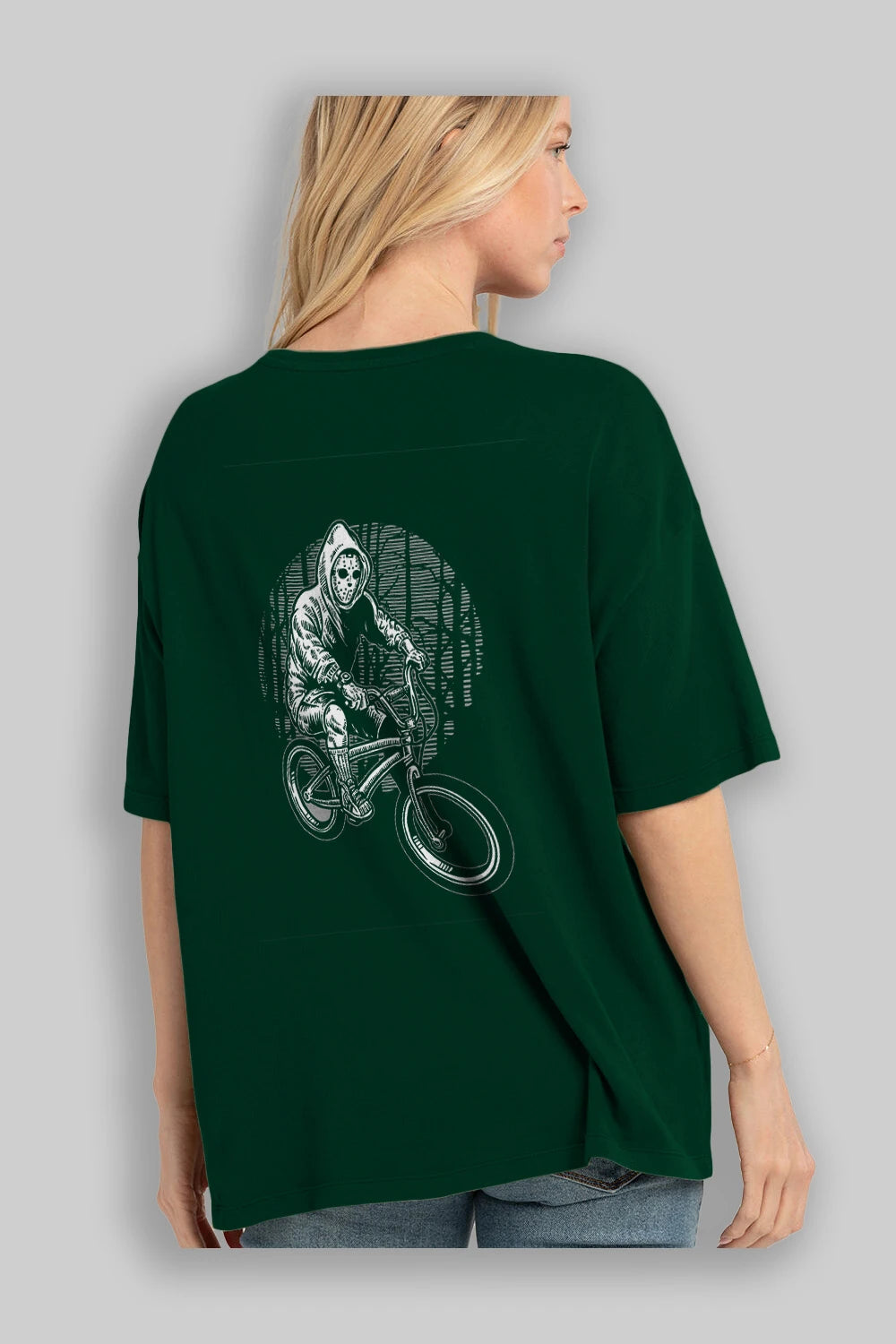 Ride Bike To Kill Arka Baskılı Oversize t-shirt Erkek Kadın Unisex %100 Pamuk