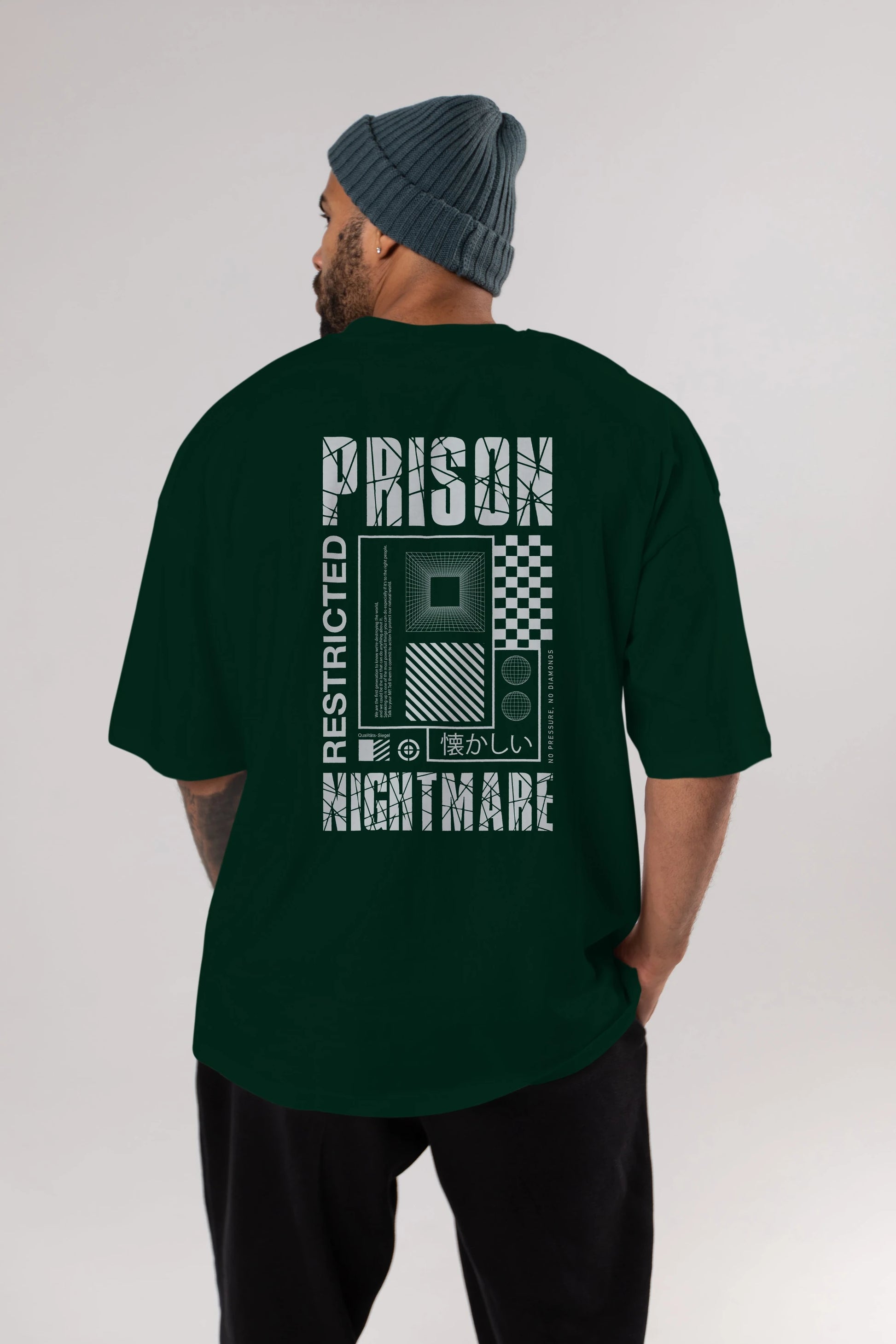 Prison Nightmare Arka Baskılı Oversize t-shirt Erkek Kadın Unisex