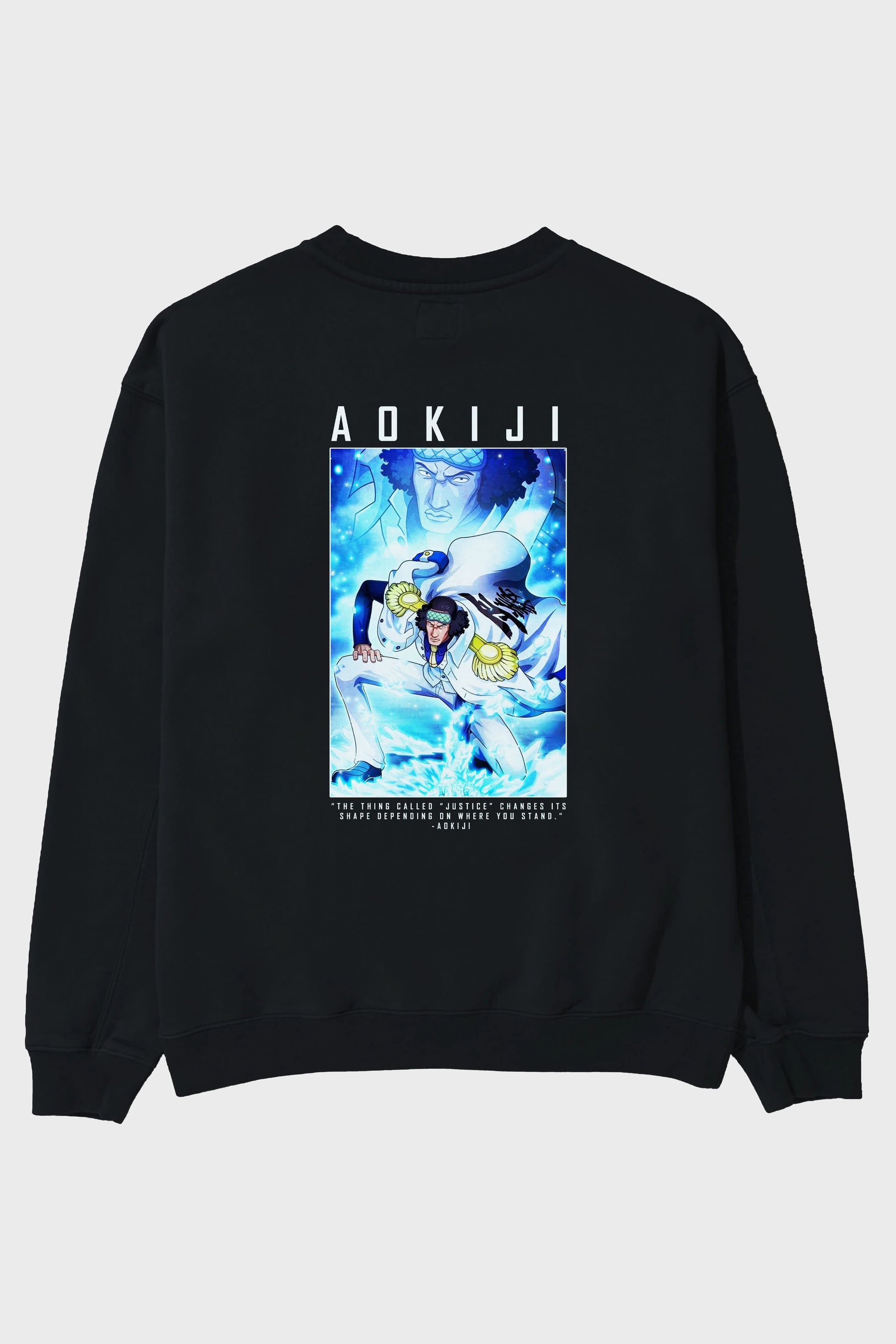 Kuzan Arka Baskılı Anime Oversize Sweatshirt Erkek Kadın Unisex