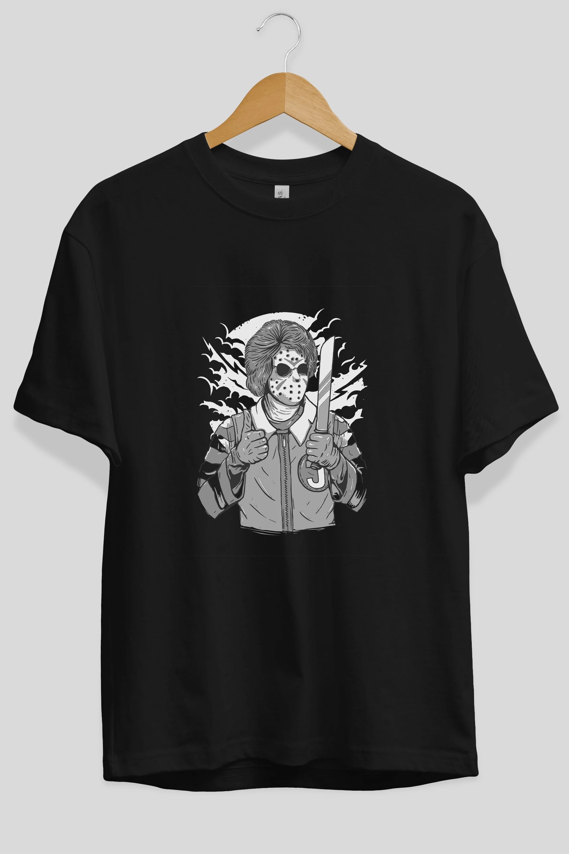 Clown Killer Ön Baskılı Oversize t-shirt Erkek Kadın Unisex %100 Pamuk tişort
