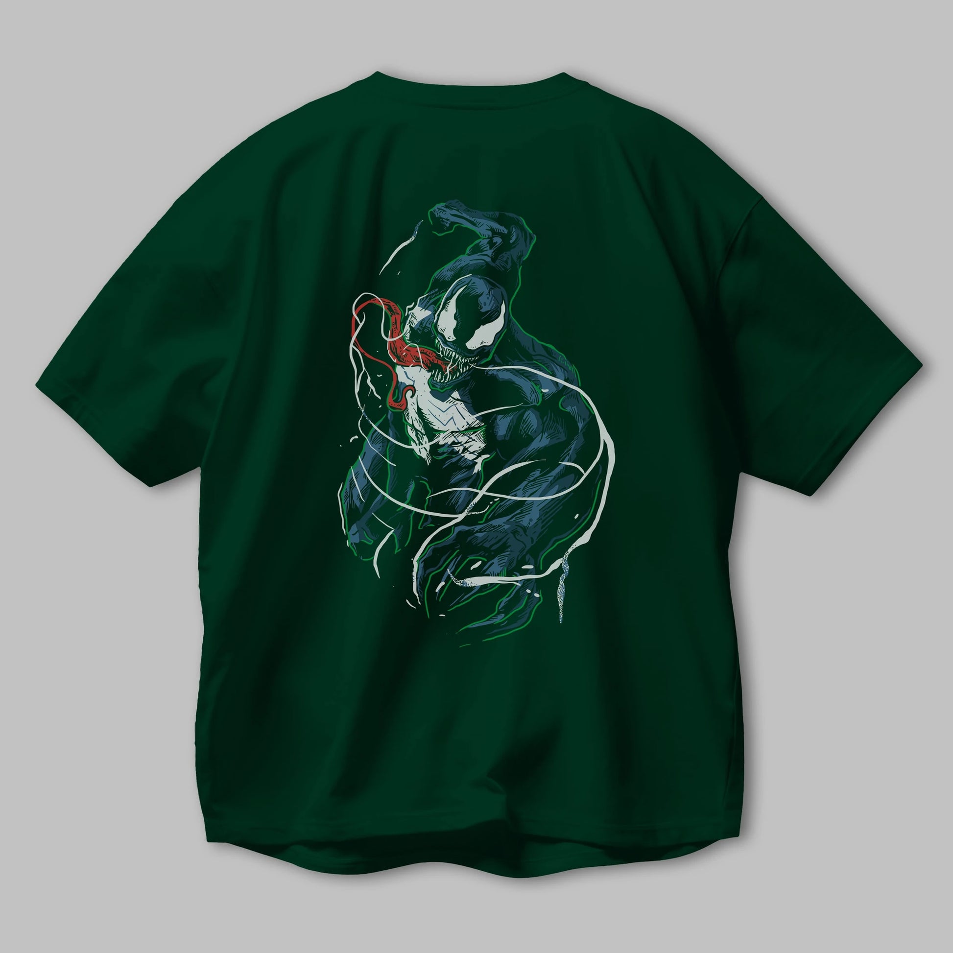Venom (5) Arka Baskılı Oversize t-shirt Erkek Kadın Unisex %100 Pamuk Bisiklet Yaka tişort
