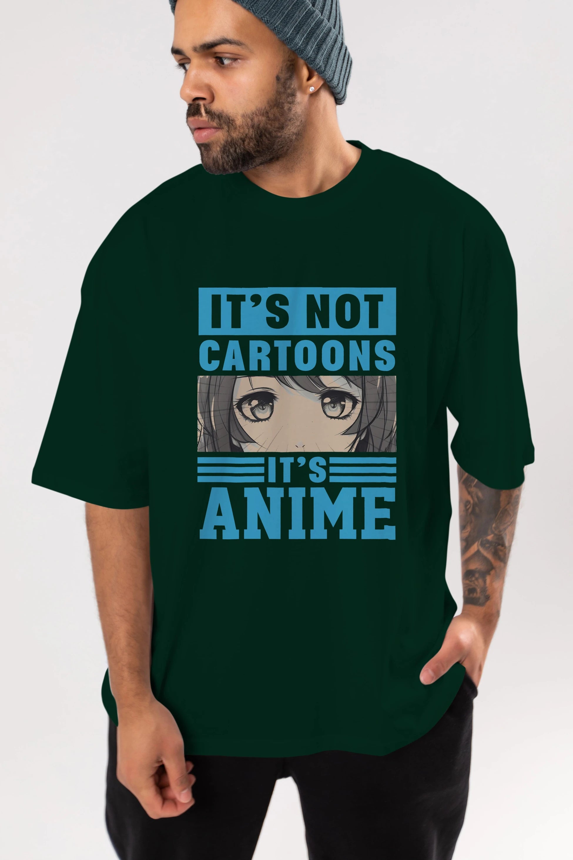 Its Anime Anime Ön Baskılı Oversize t-shirt Erkek Kadın Unisex