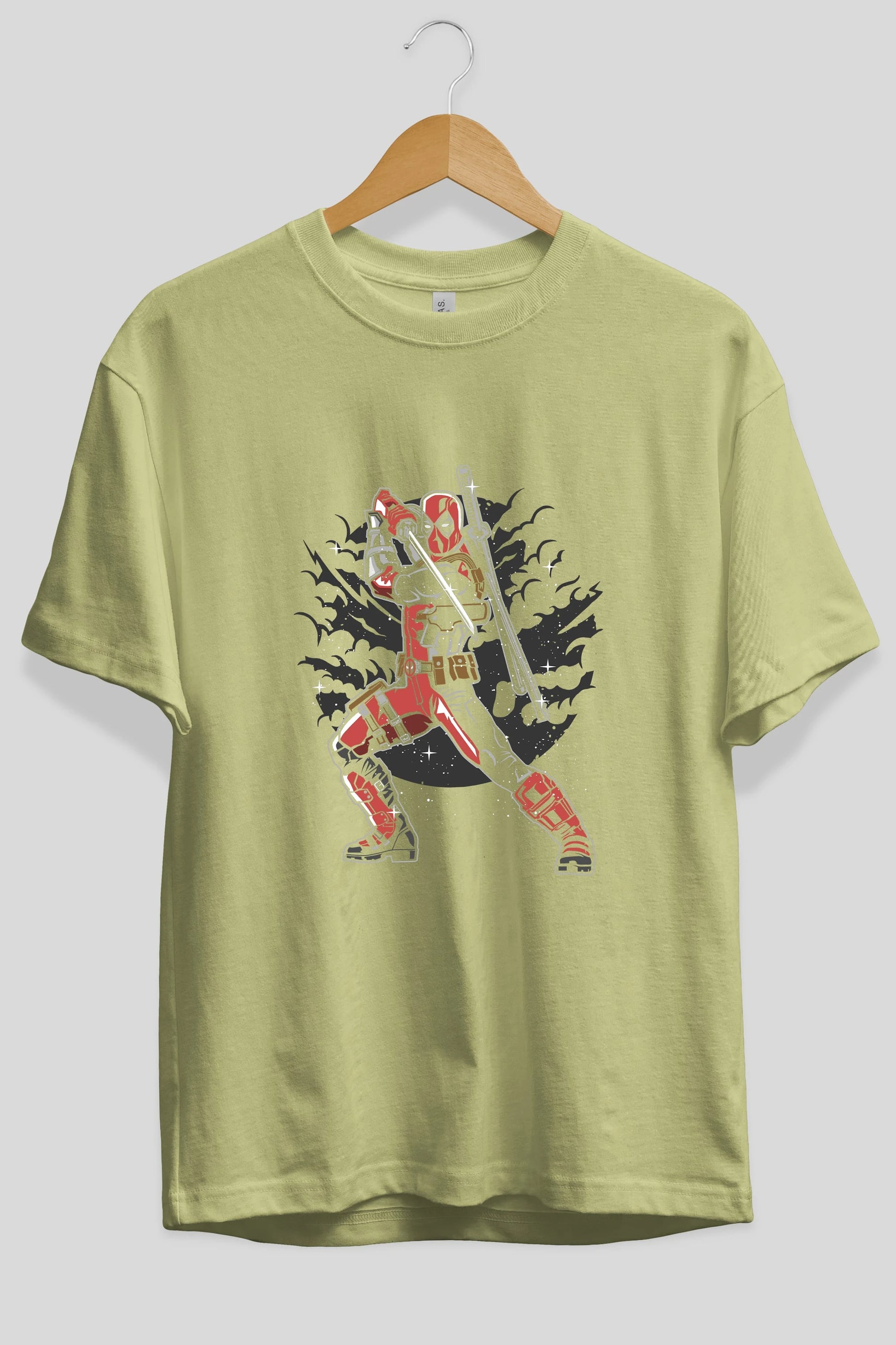 Deadpool Ön Baskılı Oversize t-shirt Erkek Kadın Unisex %100 Pamuk tişort