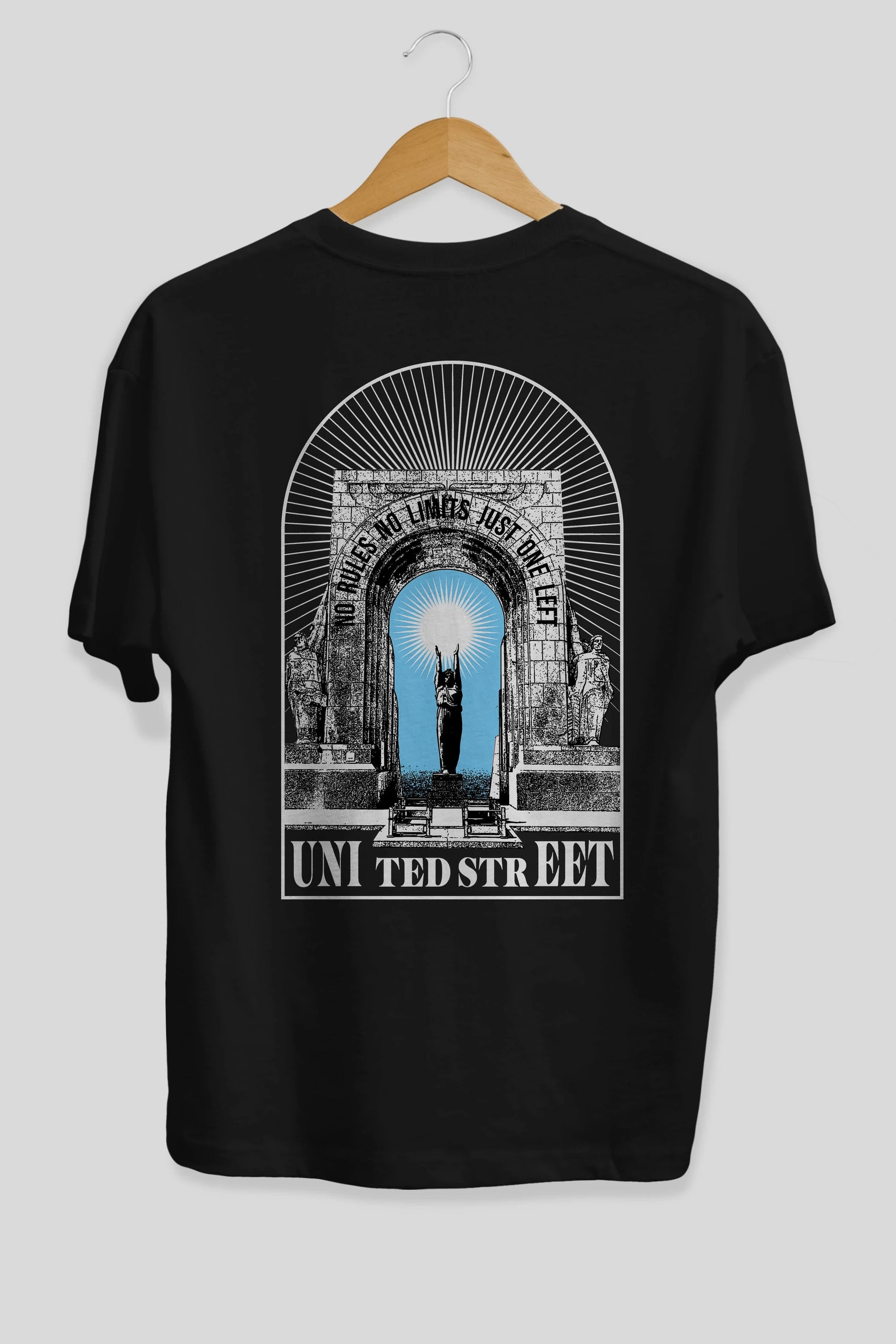 No Rules No Limits Arka Baskılı Oversize t-shirt Erkek Kadın Unisex