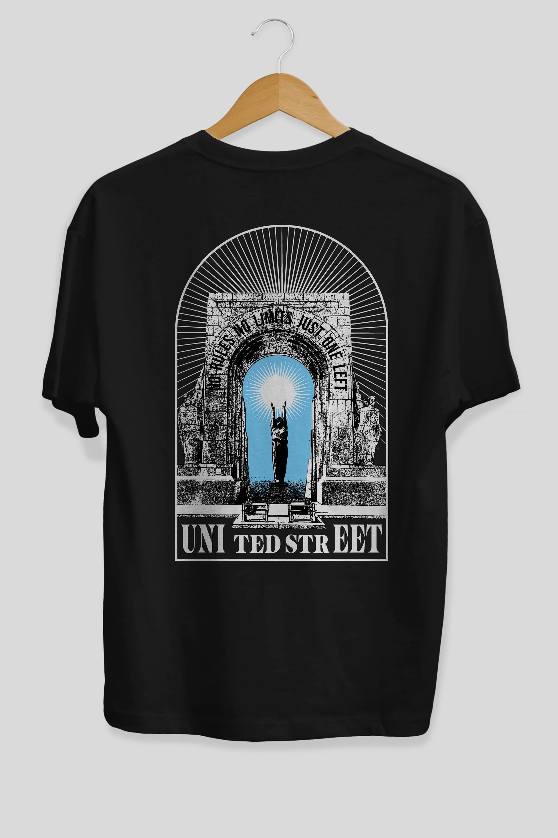 No Rules No Limits Arka Baskılı Oversize t-shirt Erkek Kadın Unisex