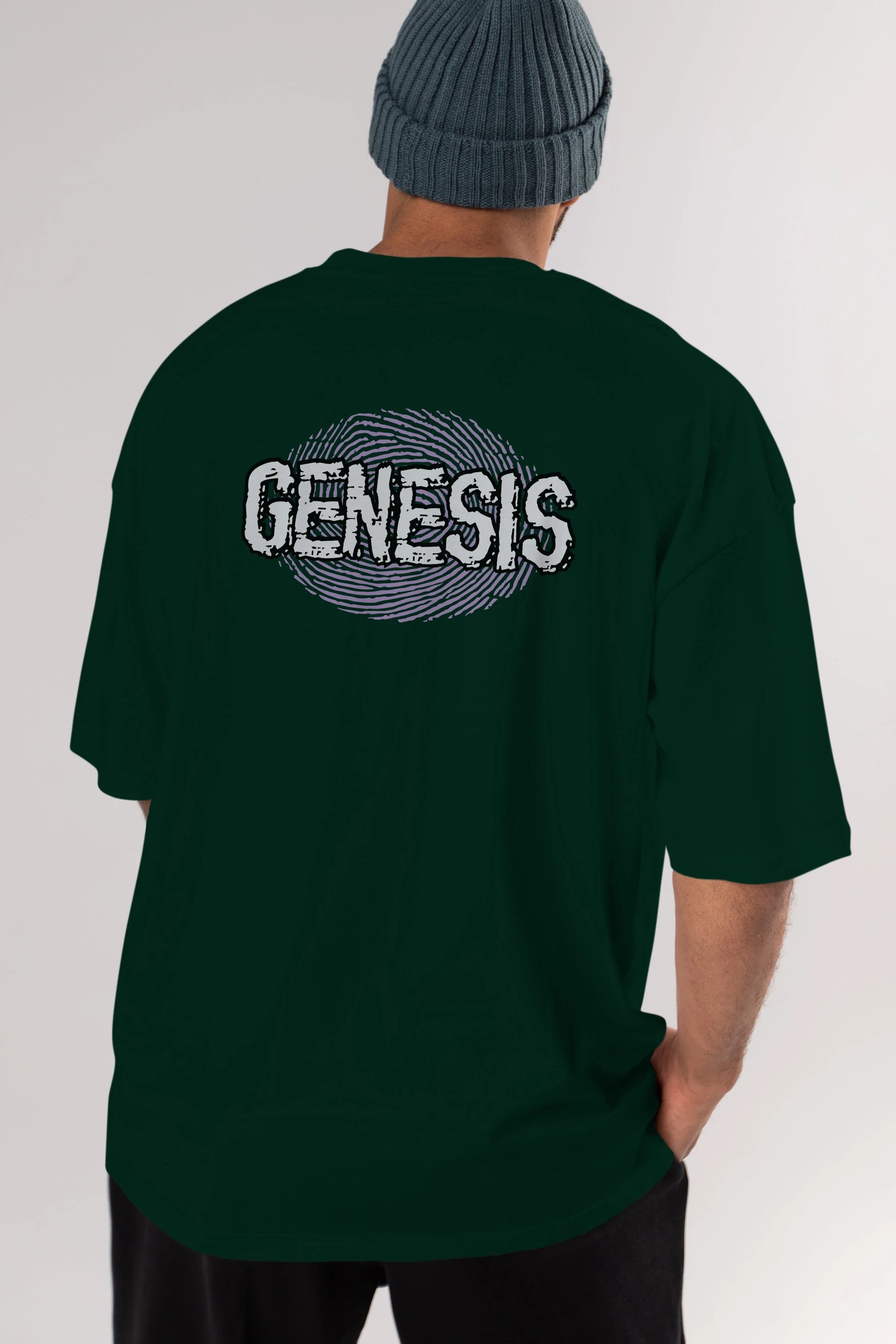 Genesis Arka Baskılı Oversize t-shirt Erkek Kadın Unisex