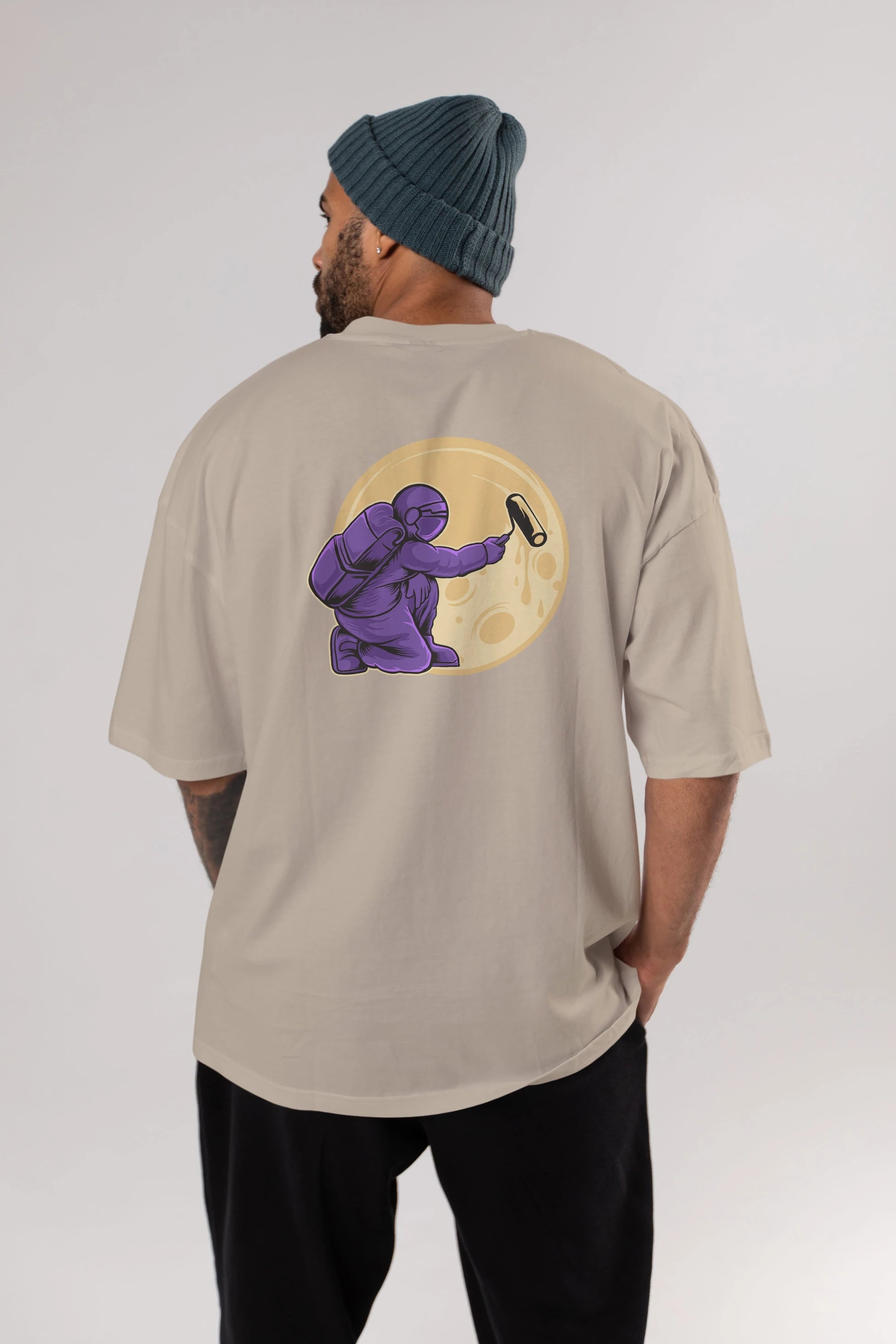 Astropaint Arka Baskılı Oversize t-shirt Erkek Kadın Unisex