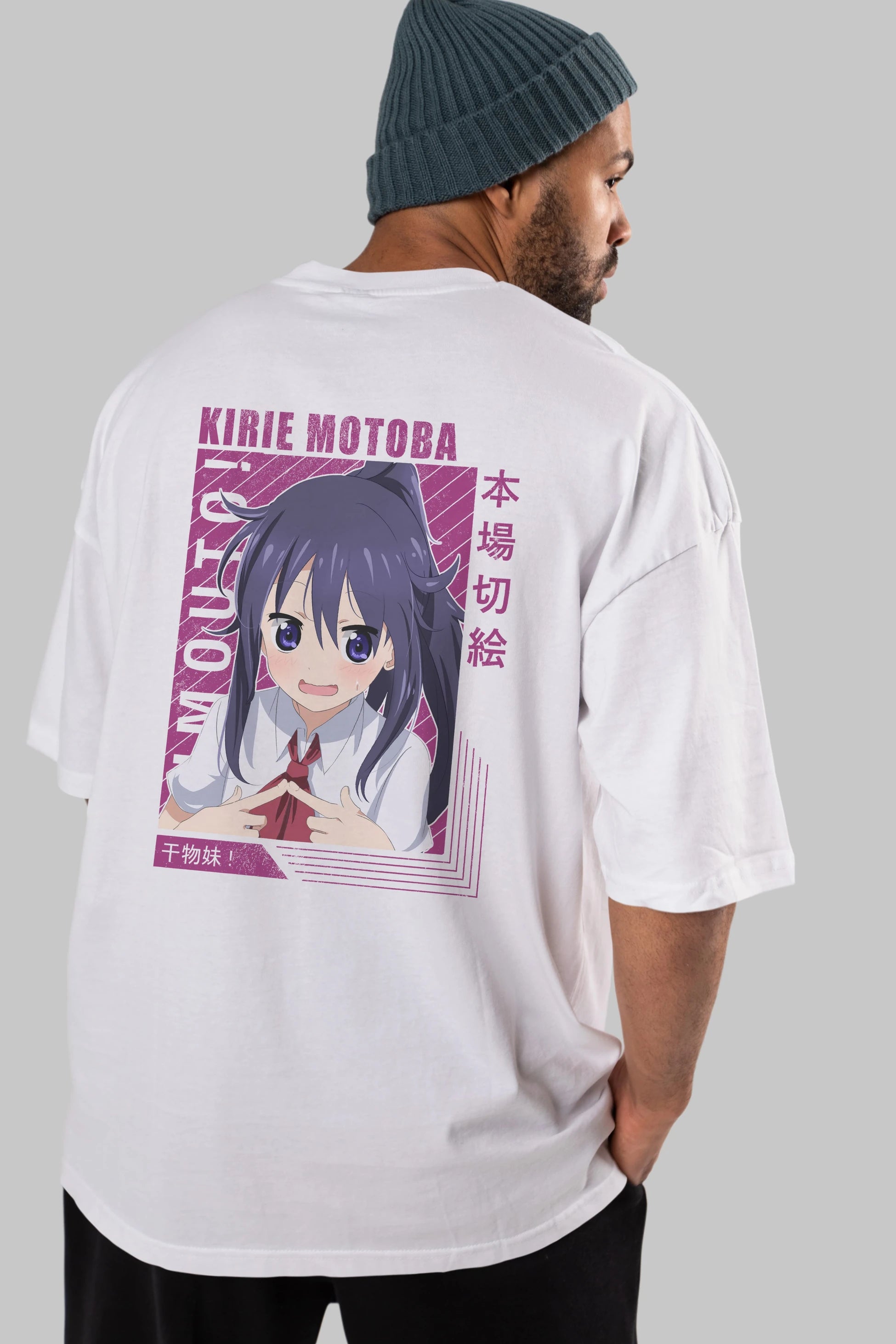 Kirie Motoba 4 Anime Arka Baskılı Oversize t-shirt Erkek Kadın Unisex