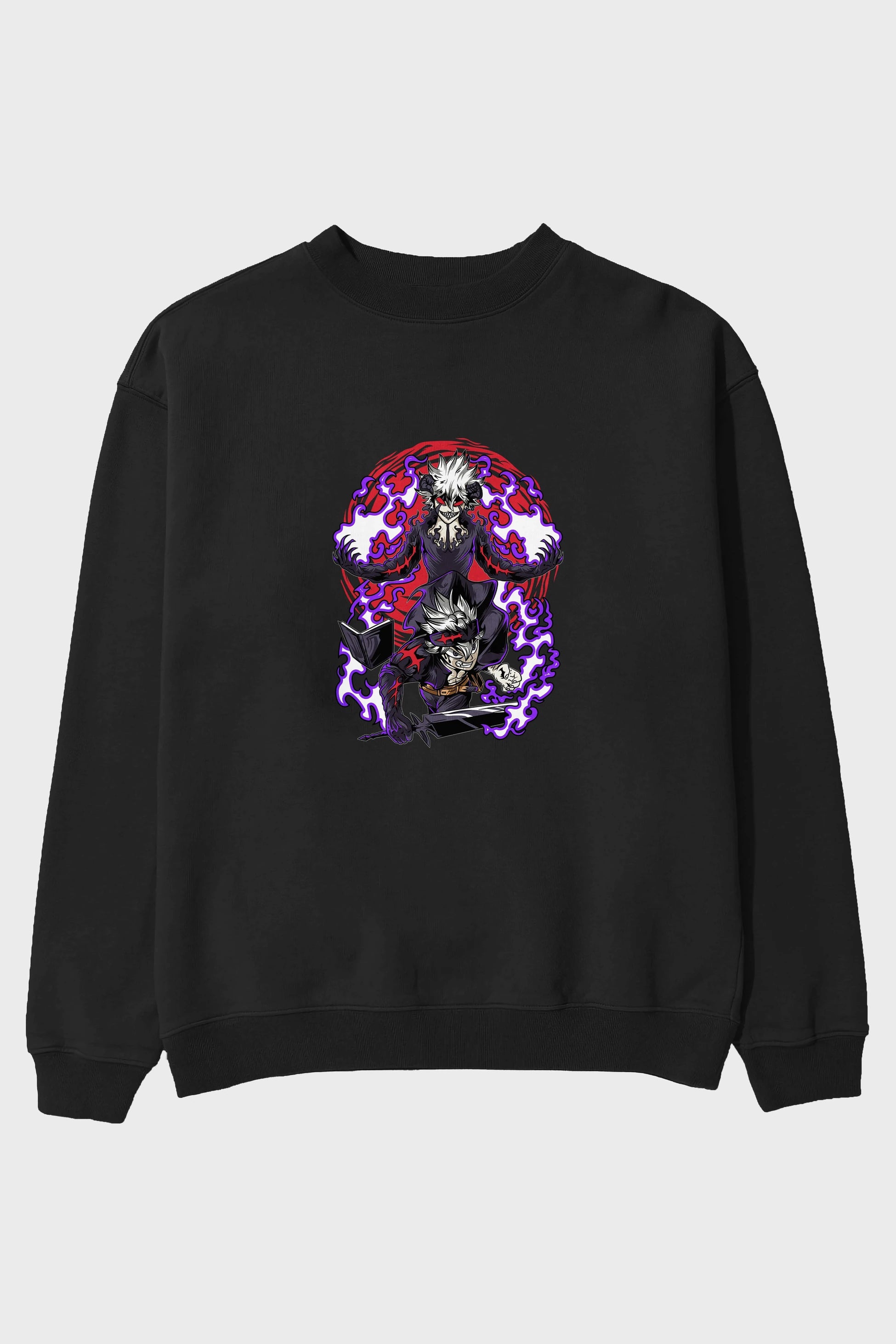 BLACK CLOVER DEVIL UNION Anime Ön Baskılı Oversize Sweatshirt Erkek Kadın Unisex