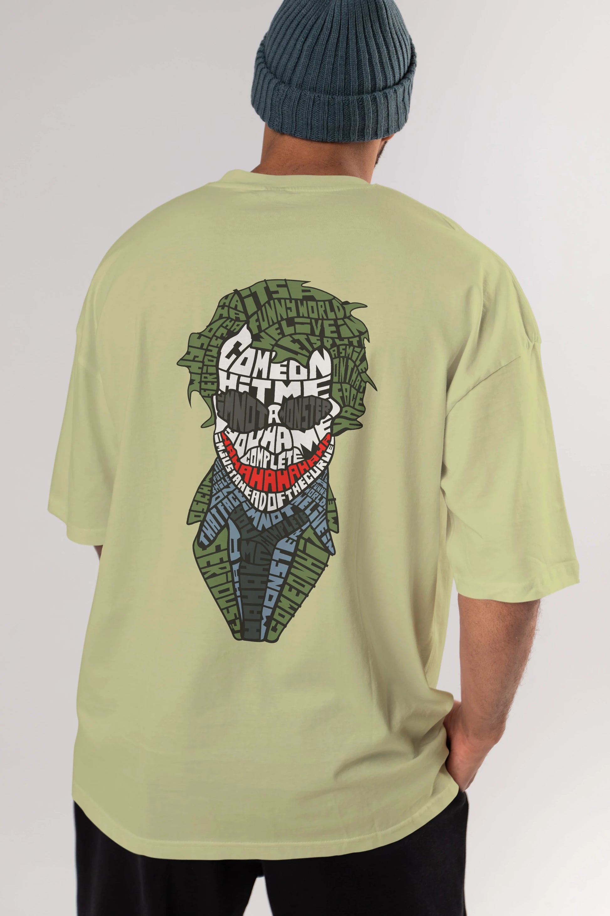 Why So Serious Arka Baskılı Oversize t-shirt %100 pamuk Erkek Kadın Unisex