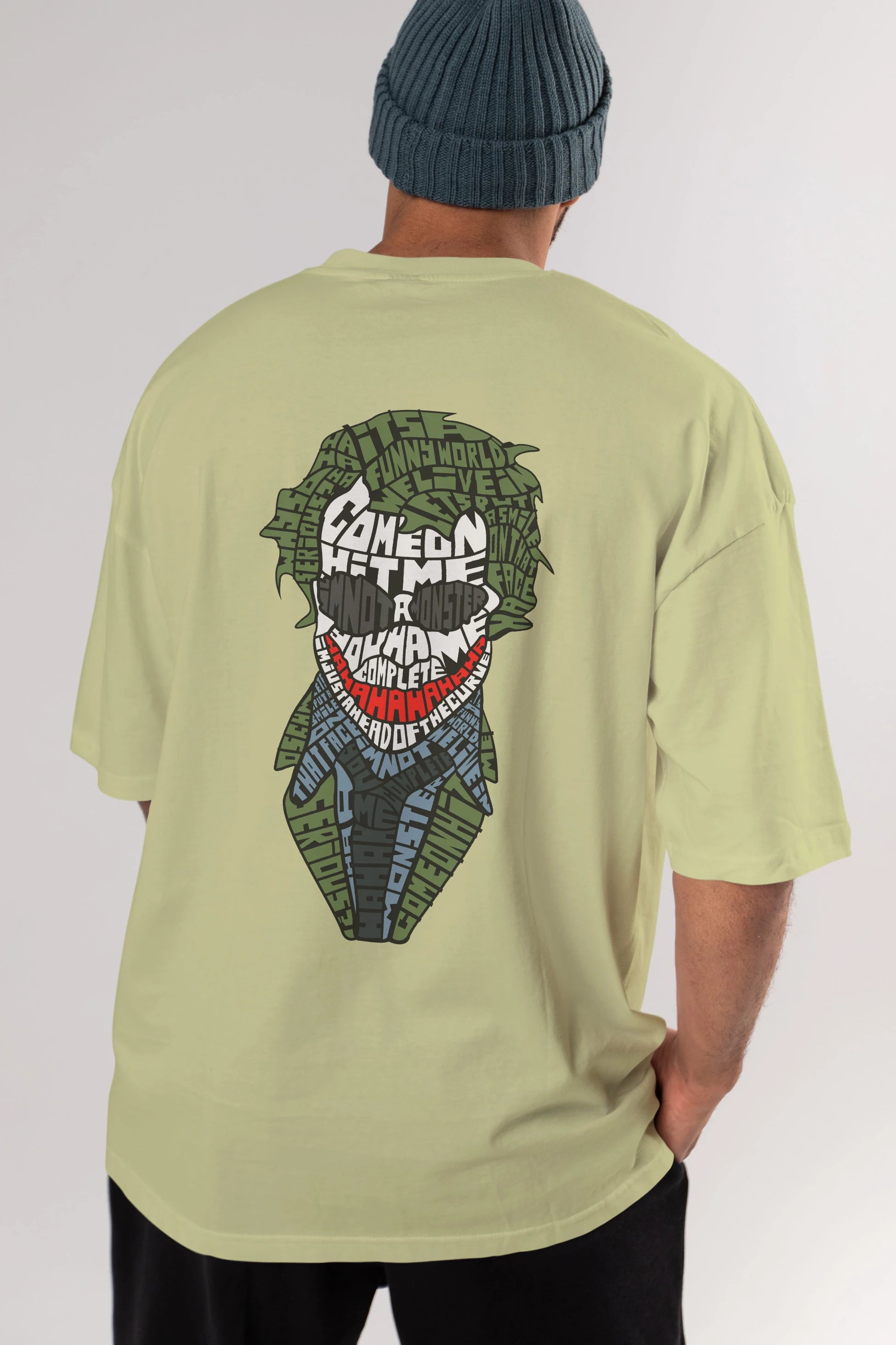 Why So Serious Arka Baskılı Oversize t-shirt %100 pamuk Erkek Kadın Unisex