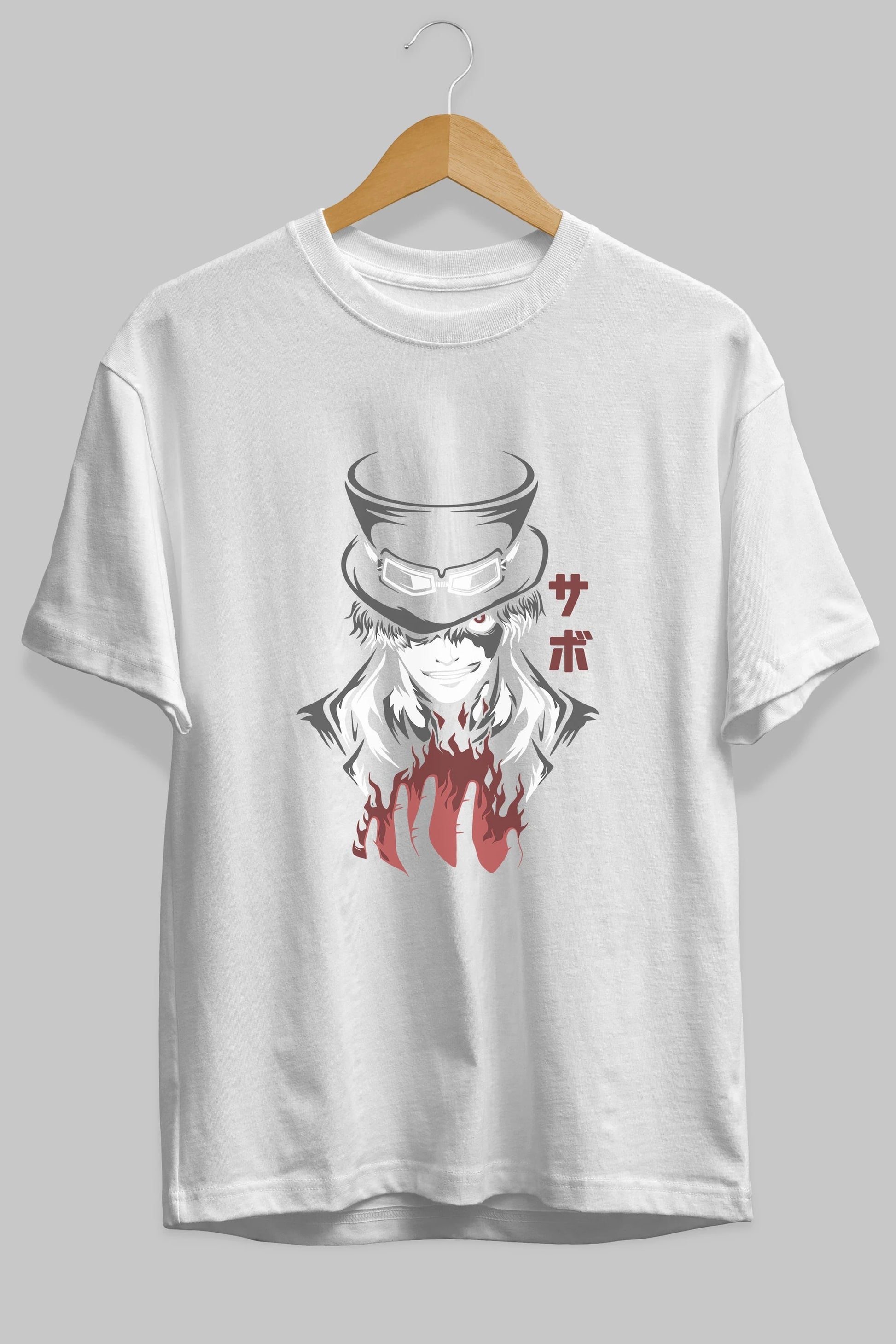 SaboOnePiece Anime Ön Baskılı Oversize t-shirt %100 pamuk Erkek Kadın Unisex