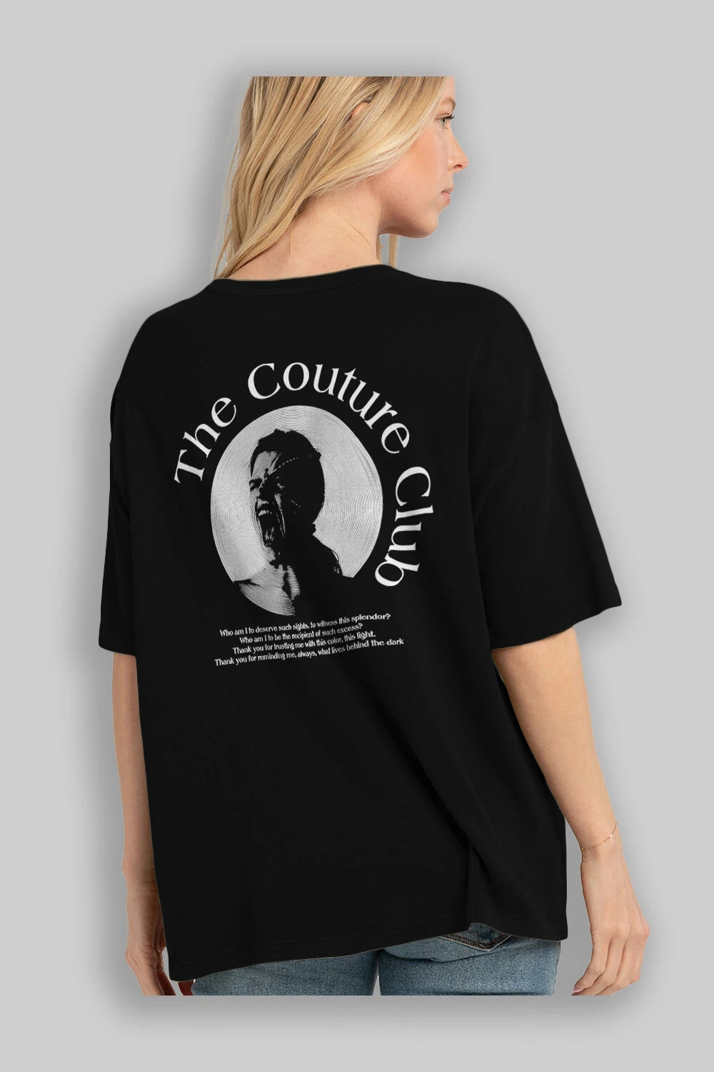 The Couture Club Arka Baskılı Oversize t-shirt Erkek Kadın Unisex