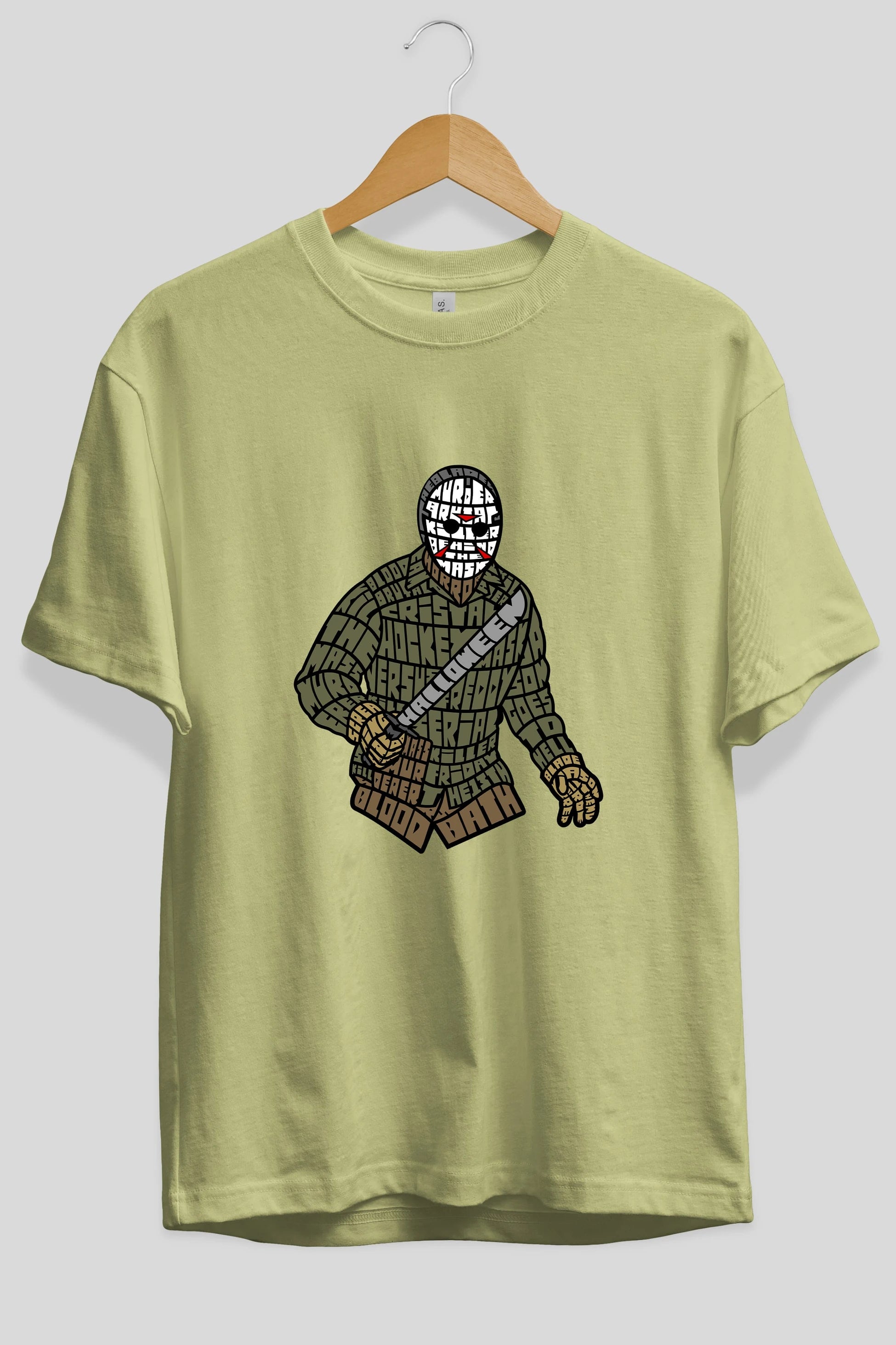 Jason Ön Baskılı Oversize t-shirt %100 pamuk Erkek Kadın Unisex
