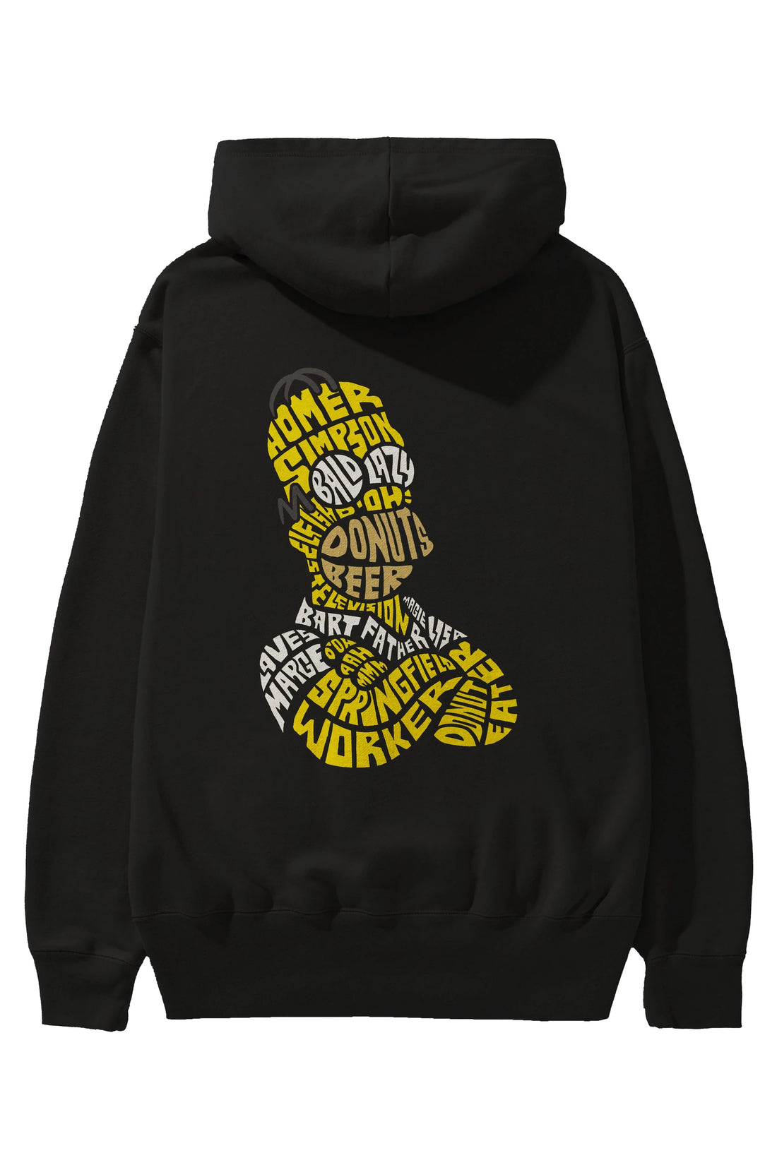 Homer Simpson Arka Baskılı Hoodie Oversize Kapüşonlu Sweatshirt Erkek Kadın Unisex