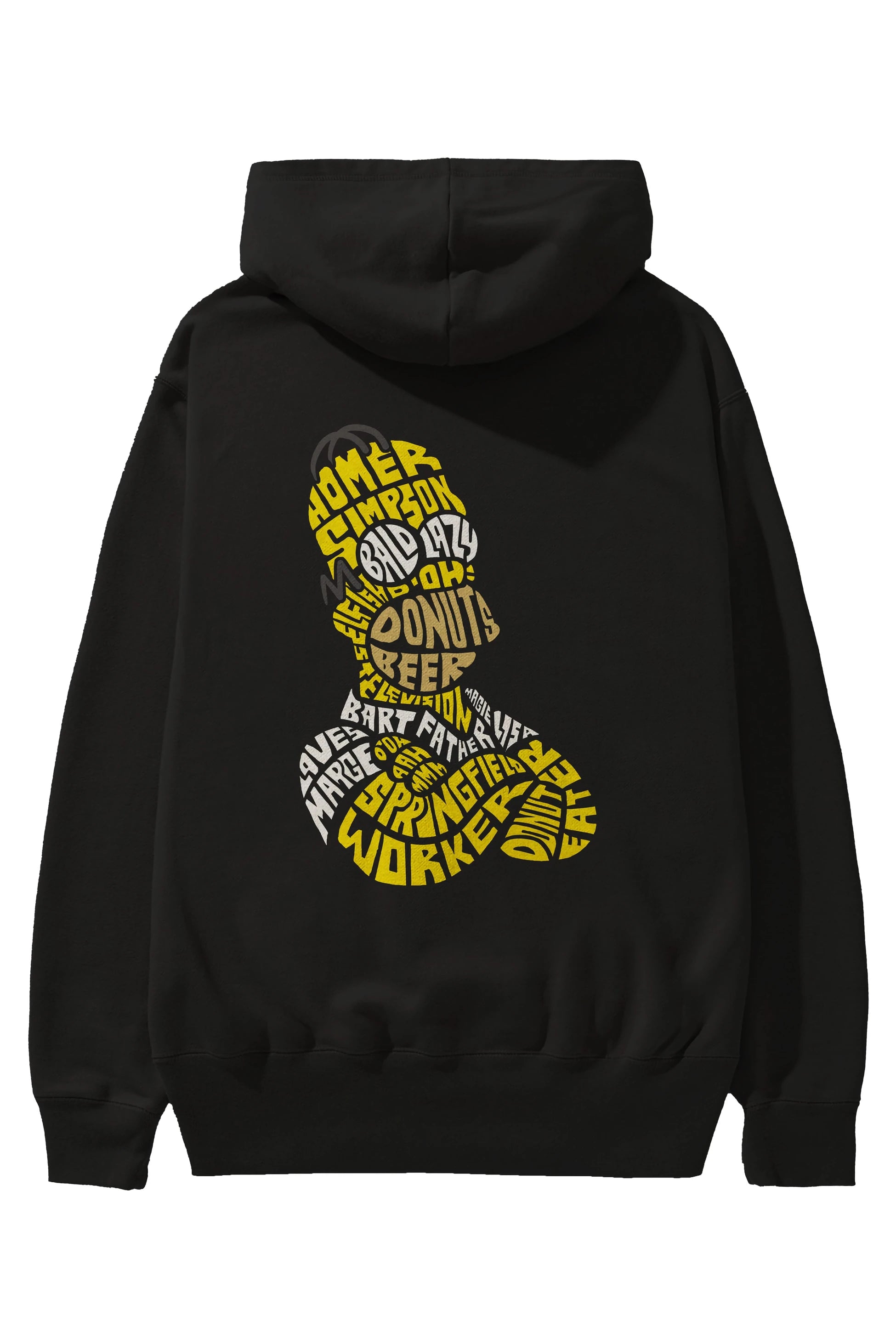 Homer Simpson Arka Baskılı Hoodie Oversize Kapüşonlu Sweatshirt Erkek Kadın Unisex