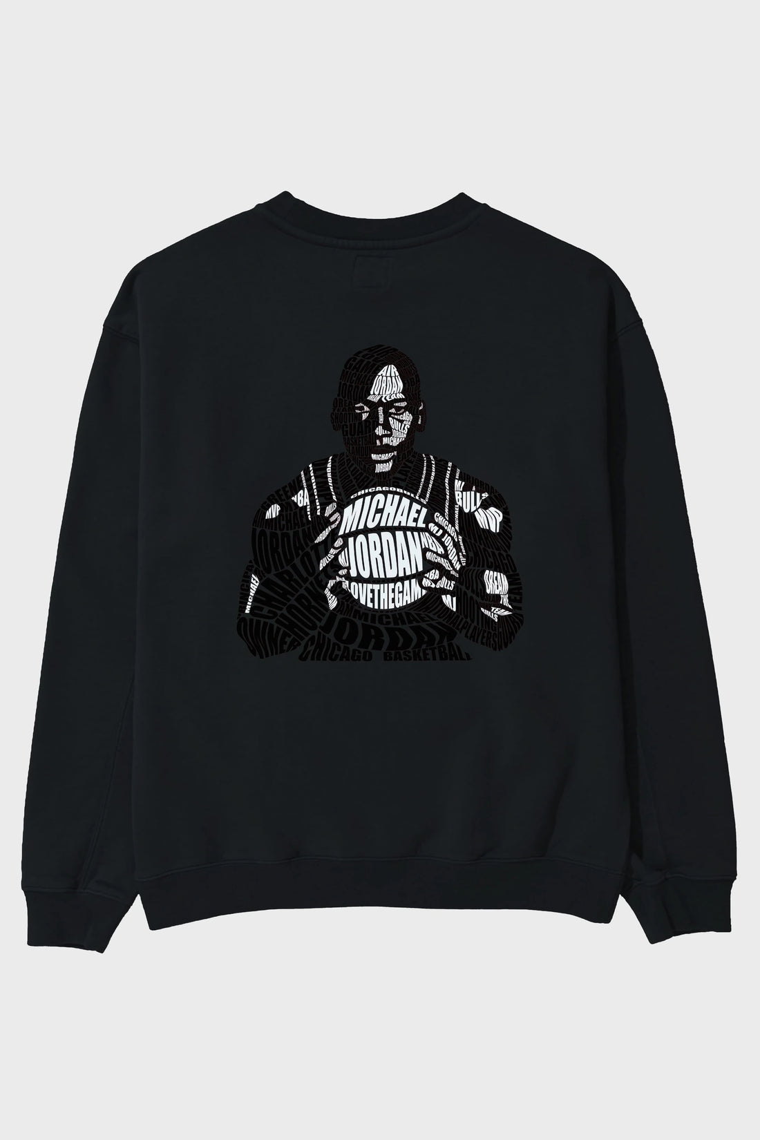 Michael Jordan Calligram Arka Baskılı Oversize Sweatshirt Erkek Kadın Unisex
