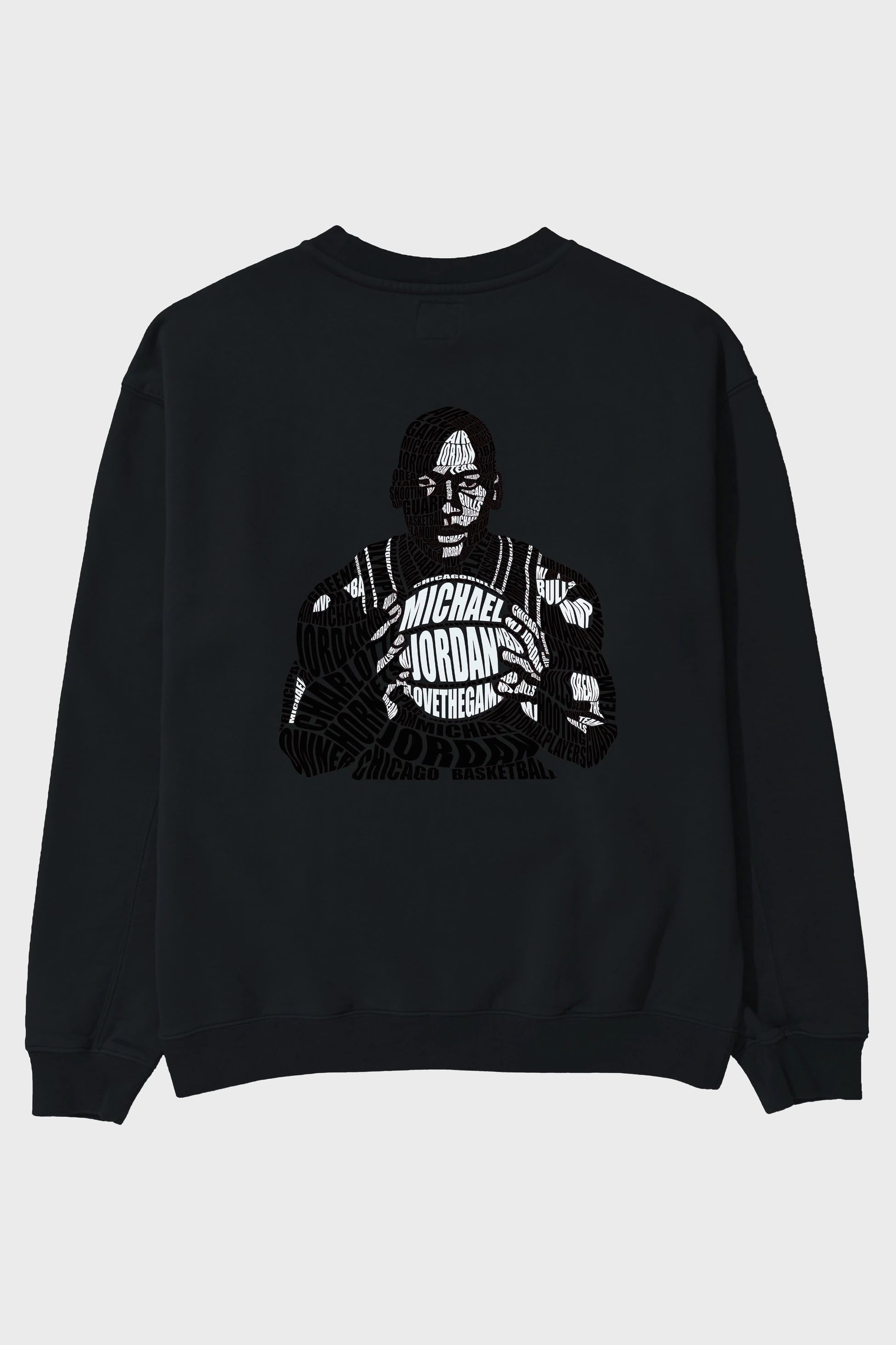 Michael Jordan Calligram Arka Baskılı Oversize Sweatshirt Erkek Kadın Unisex