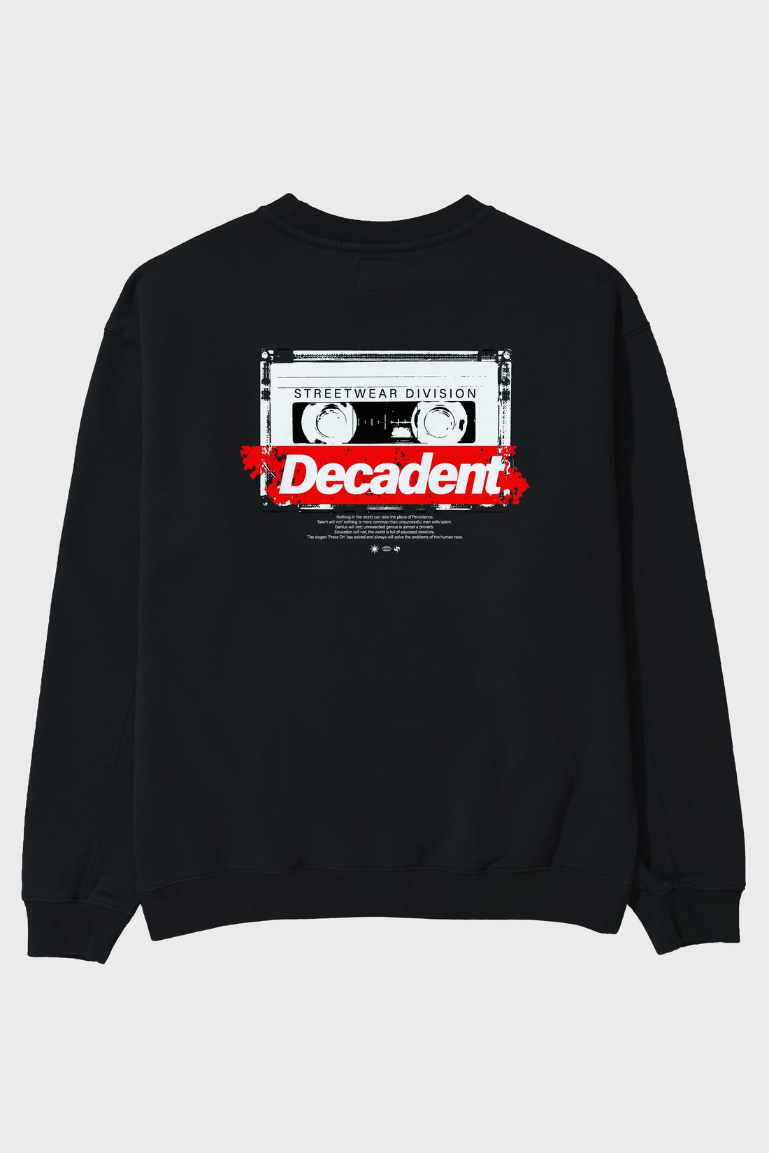 Decadent Arka Baskılı Oversize Sweatshirt Erkek Kadın Unisex