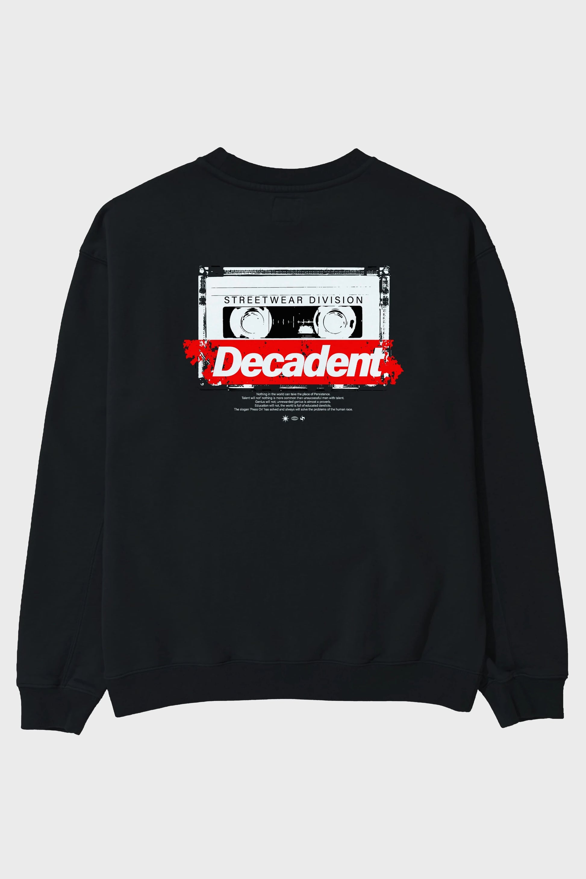 Decadent Arka Baskılı Oversize Sweatshirt Erkek Kadın Unisex