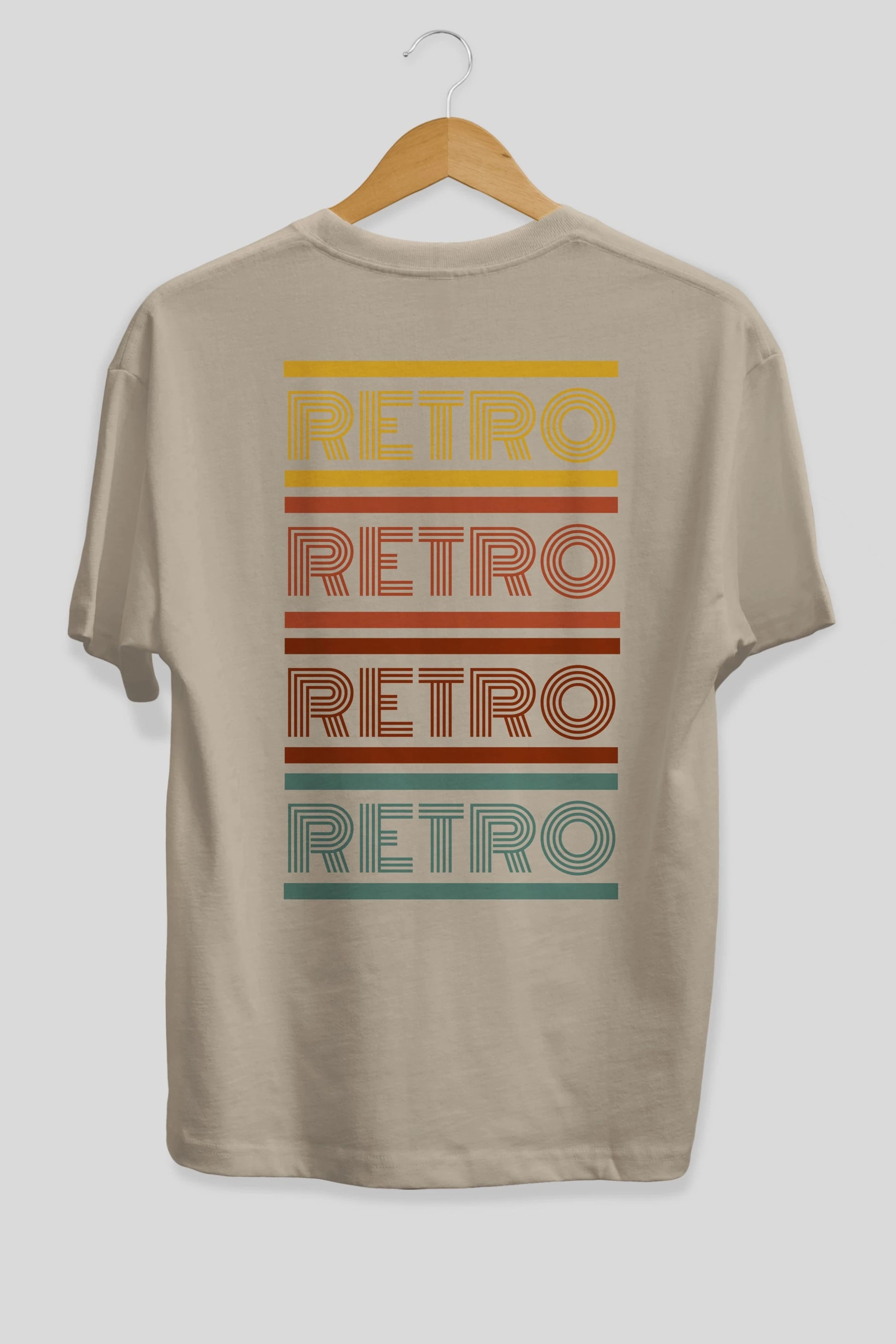 Retro Yazılı Arka Baskılı Oversize t-shirt Erkek Kadın Unisex