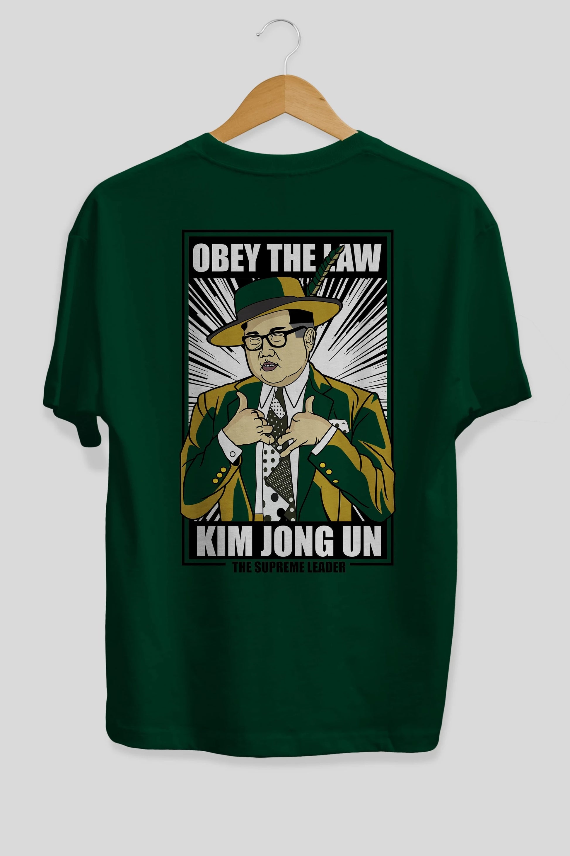 The Mask Jong Un Arka Baskılı Oversize t-shirt Erkek Kadın Unisex %100 Pamuk tişort