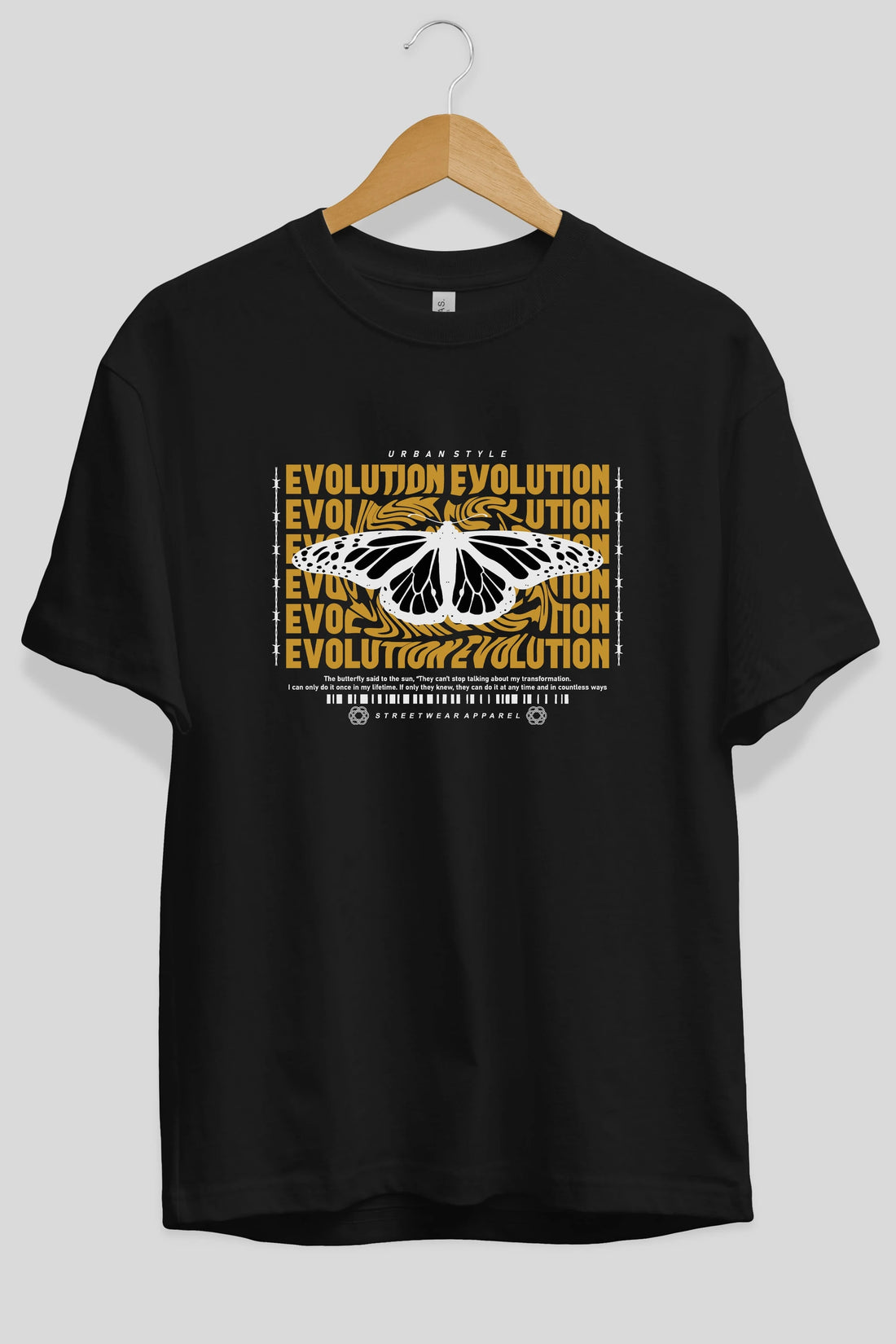 Evolution Urban Style Ön Baskılı Oversize t-shirt Erkek Kadın Unisex