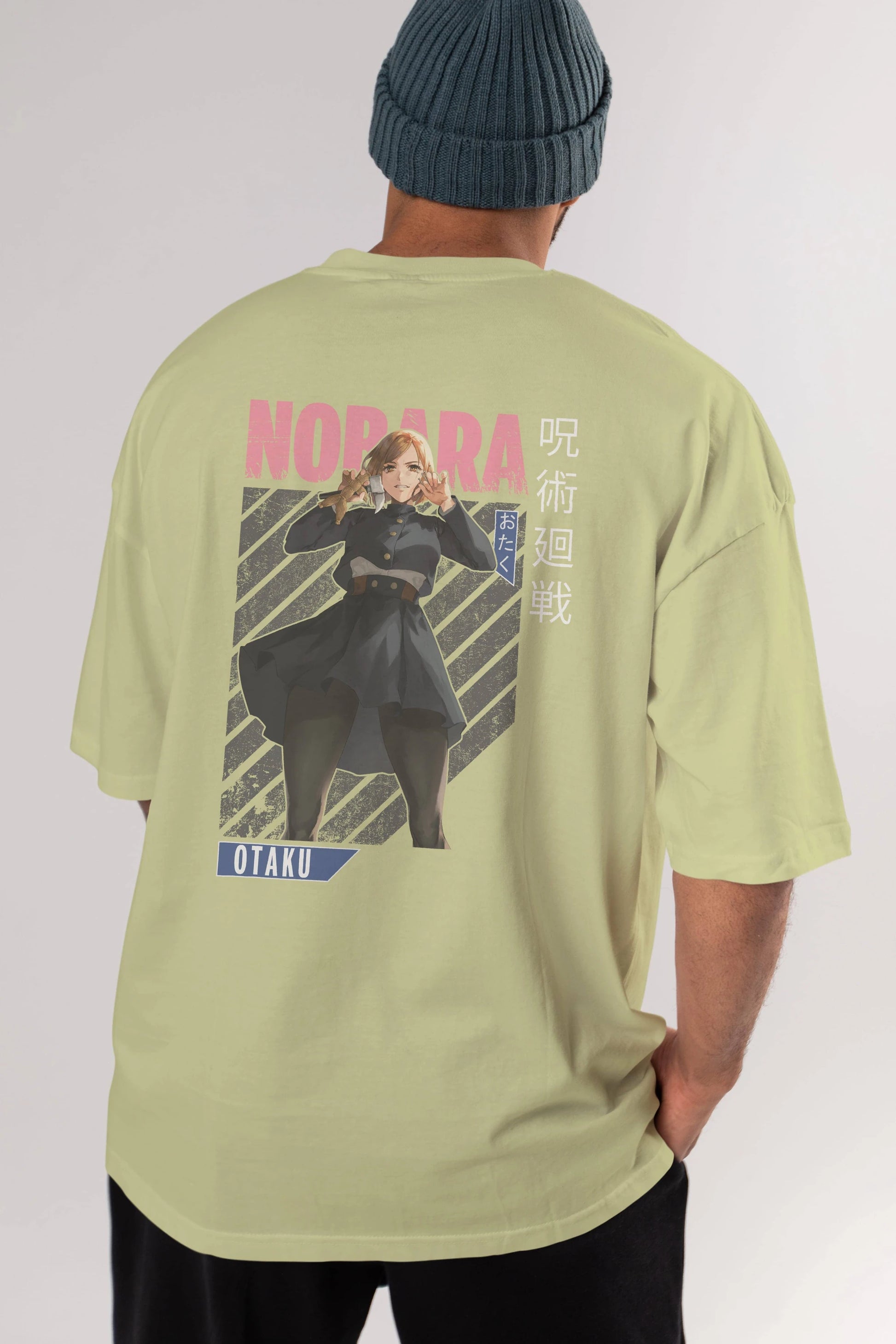 Nobara Kugisaki 4 Anime Arka Baskılı Oversize t-shirt Erkek Kadın Unisex