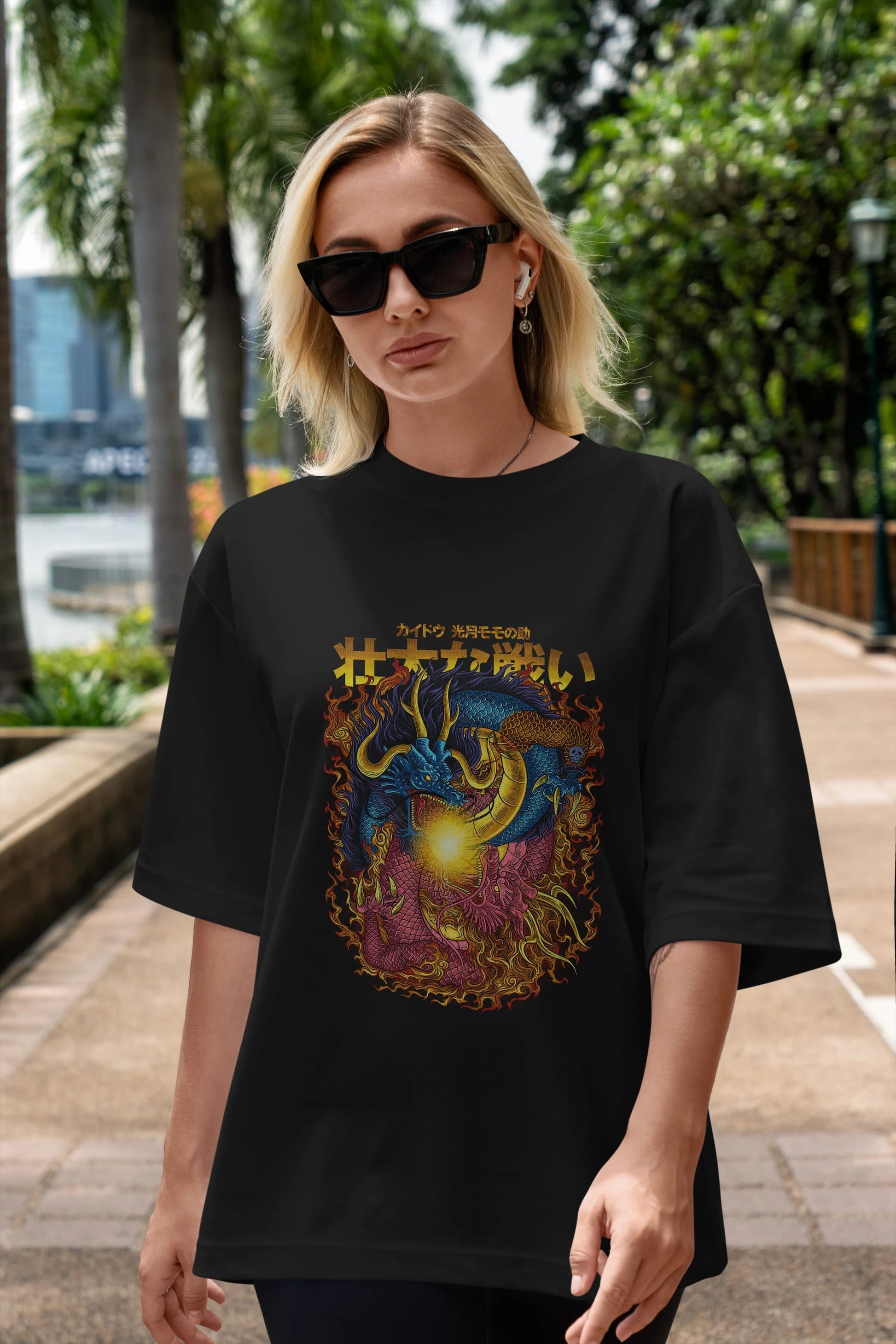 ONE PIECE (4) Anime Ön Baskılı Oversize t-shirt %100 pamuk Erkek Kadın Unisex