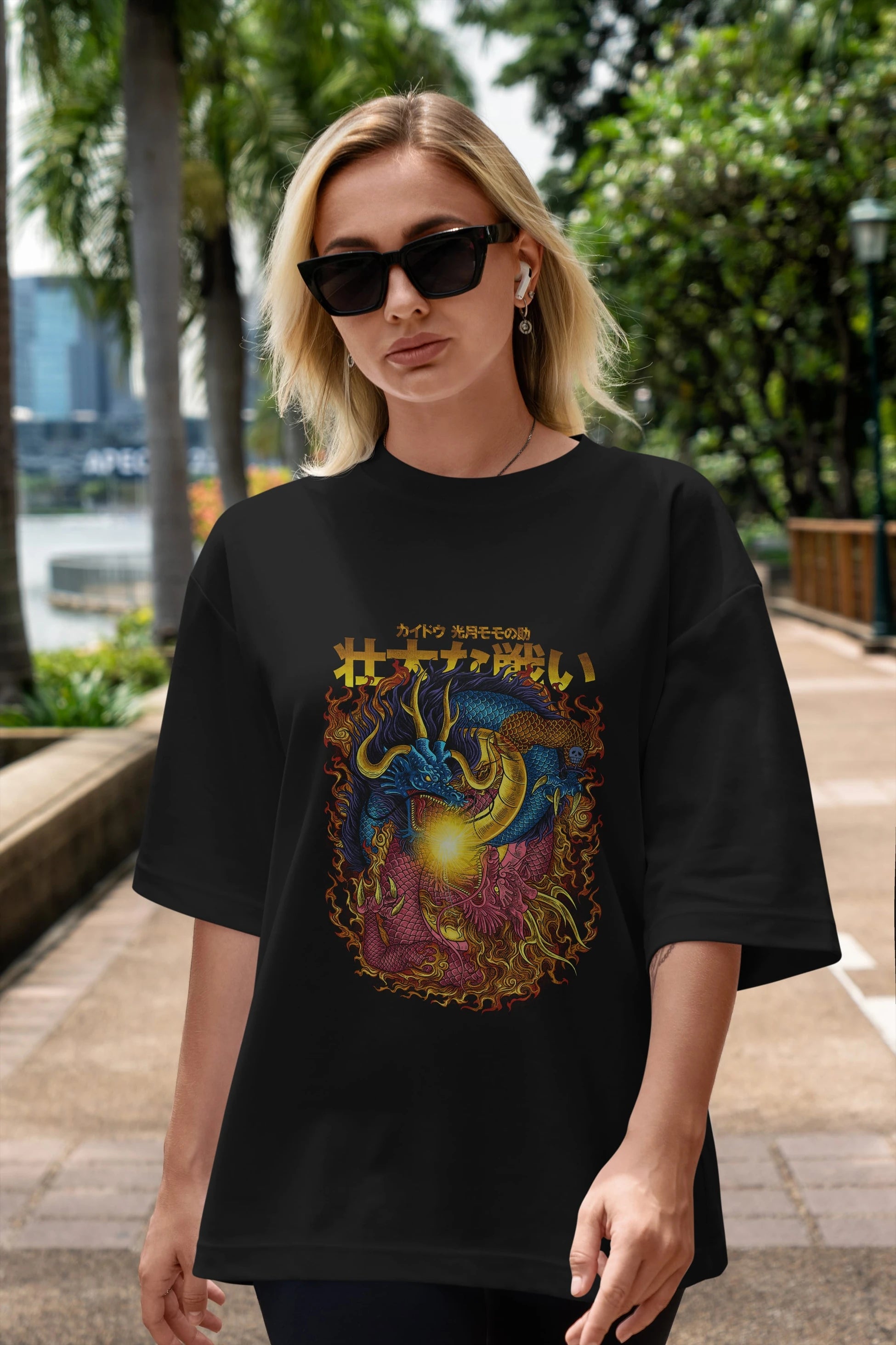 ONE PIECE (4) Anime Ön Baskılı Oversize t-shirt %100 pamuk Erkek Kadın Unisex