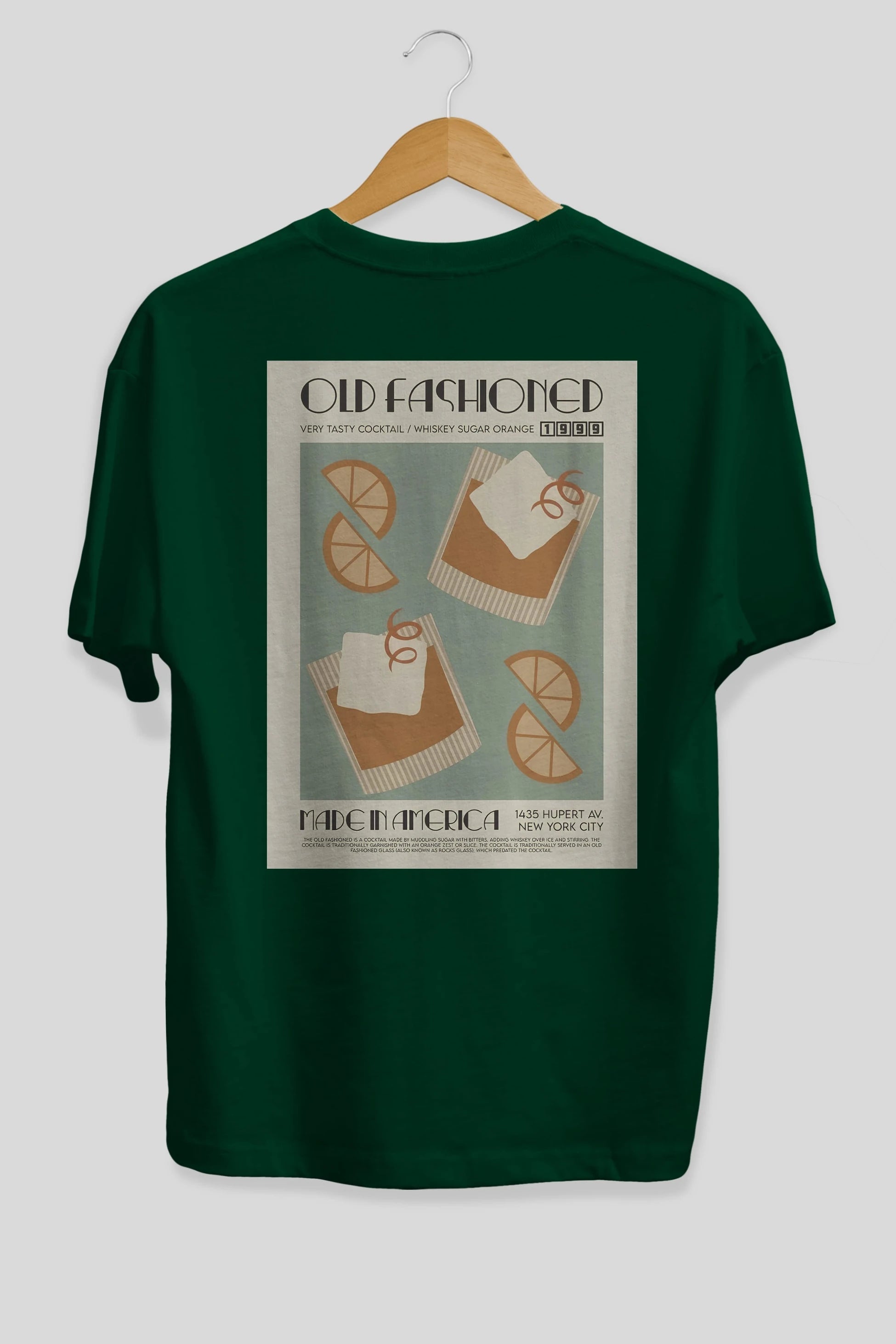 Old Fashioned 2 Arka Baskılı Oversize t-shirt Erkek Kadın Unisex %100 Pamuk Bisiklet Yaka tişort